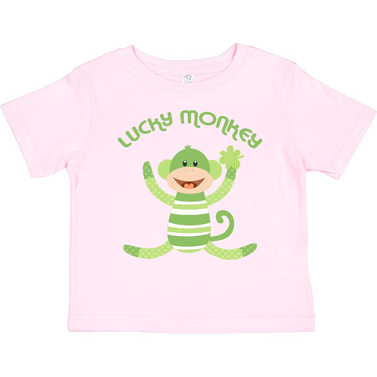 Lucky Sock Monkey Toddler T-Shirt | Cute Animal Print Cotton Tee for Boys & Girls | Perfect for Playdates, Birthday Parties & Everyday Wear