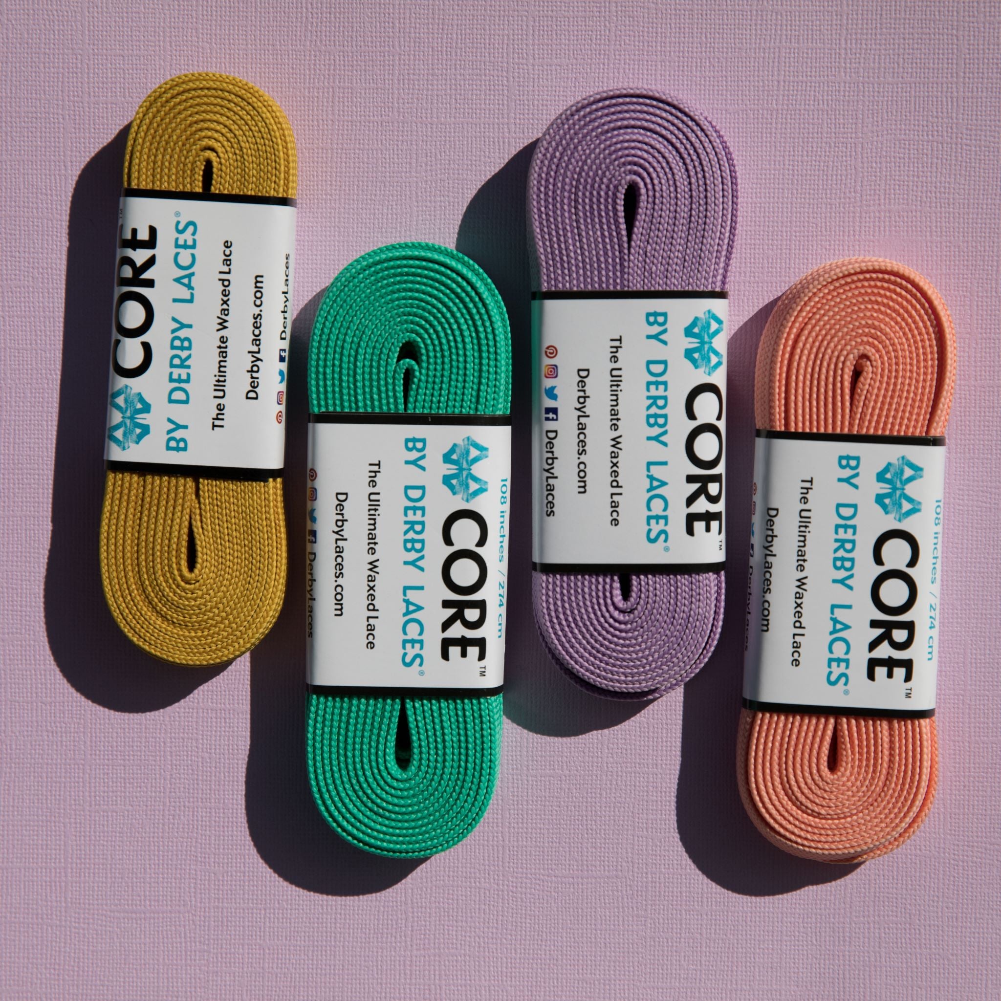 Derby Laces 96 Inch - Premium Roller Skate Laces for Speed Skating & Derby Games - Durable Nylon Laces for Roller Skates, Quad Skates & Rollerblades