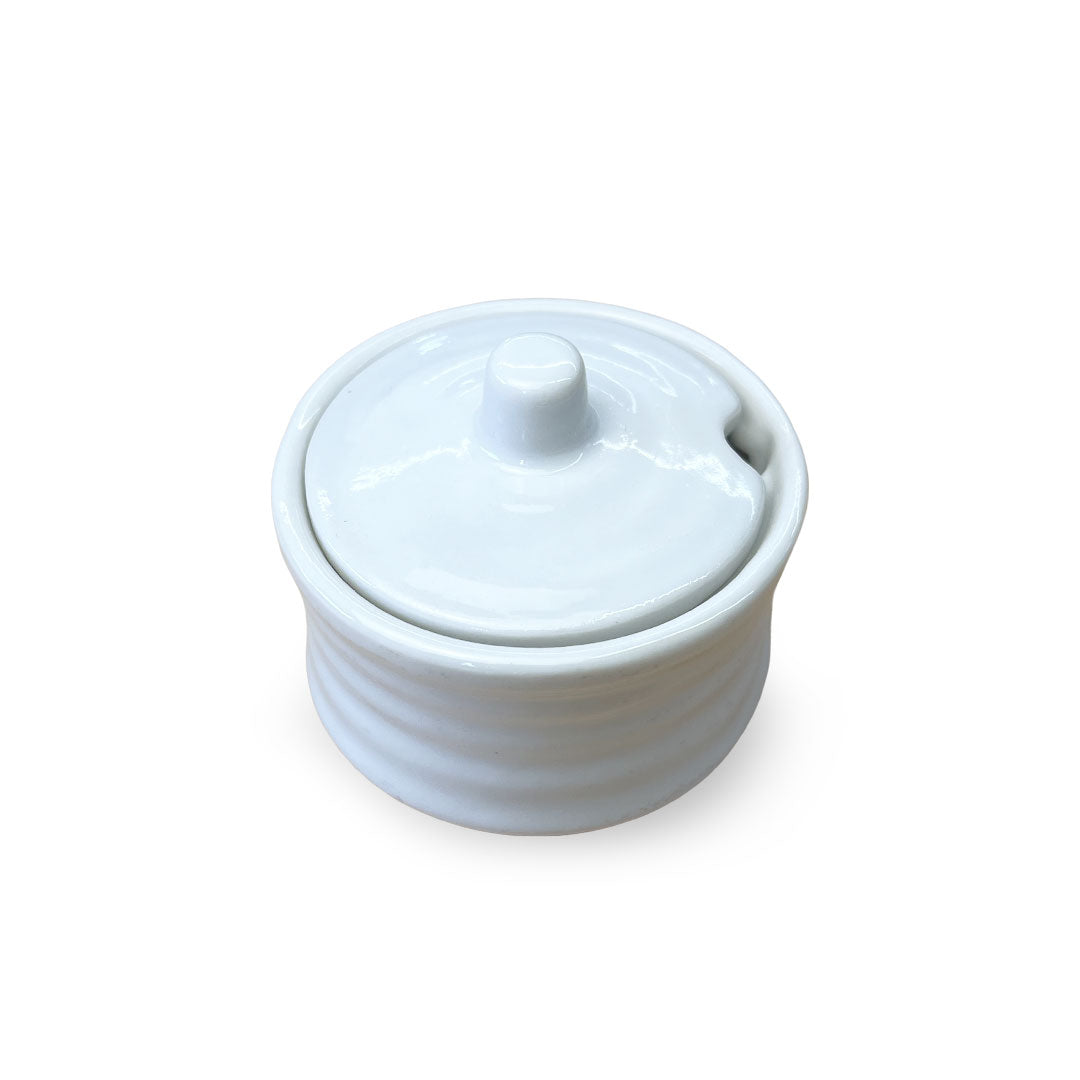 Premium Hakuji Yakumi Ceramic Condiment Dish - Elegant Tabletop Spice & Sauce Container for Sushi, Ramen, and Asian Cuisine