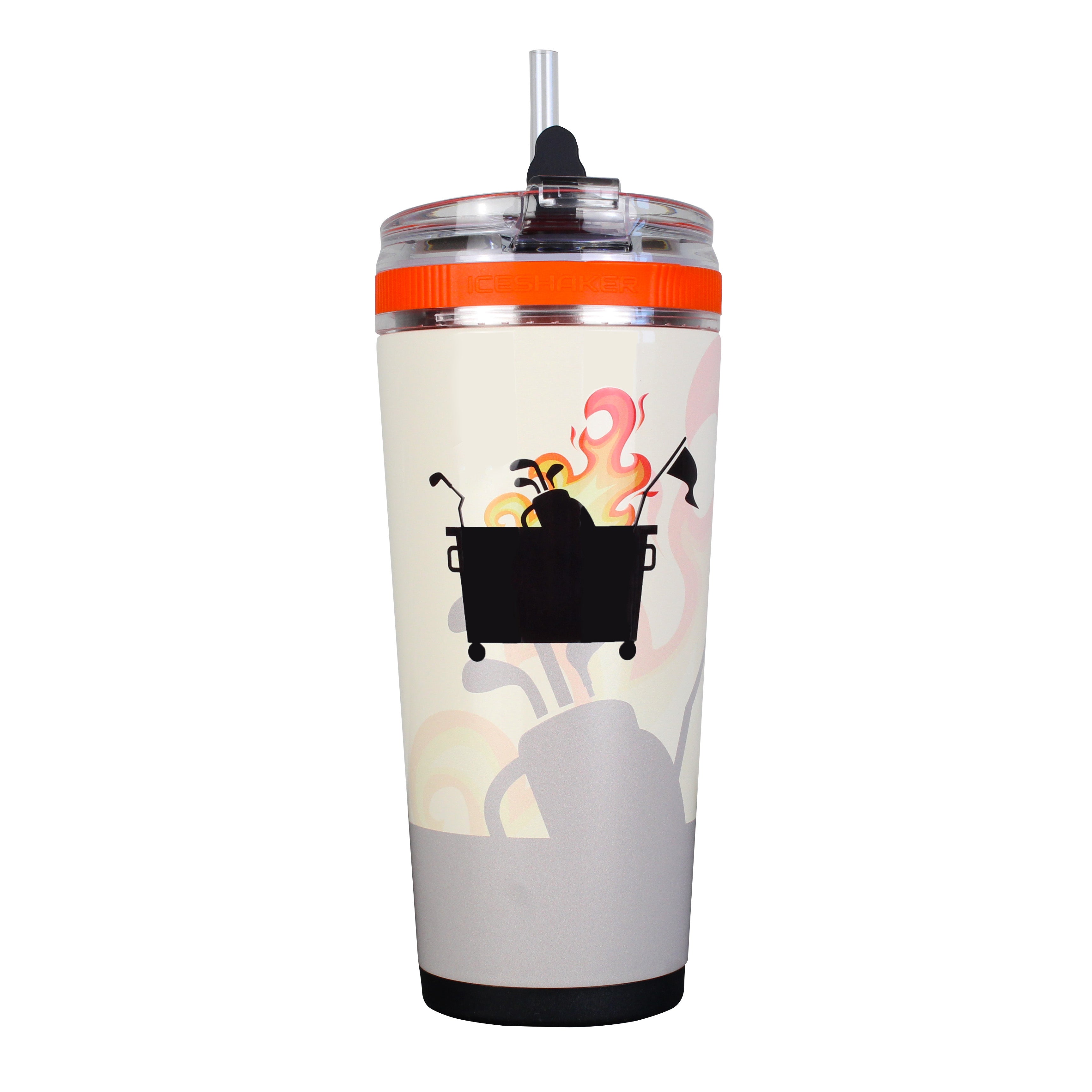 26oz Flex Bottle - Leak-Proof & Durable Water Bottle for Gym, Hiking & Outdoor Activities | Dumpster Fire Design - Perfect for Workouts, Camping & Everyday Use