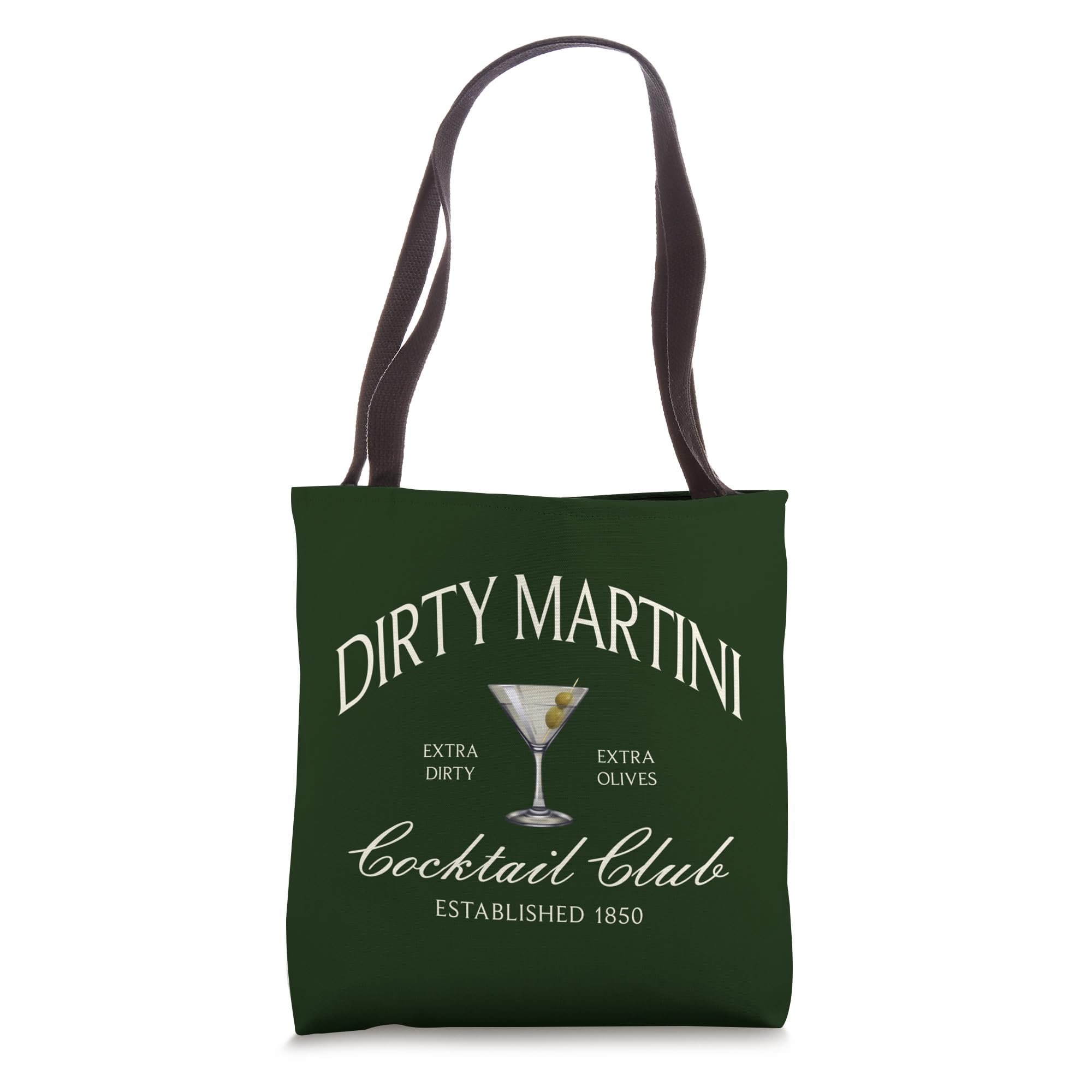 Stylish Dirty Martini Tote Bag for Women - Trendy Olive Green Canvas Shopping Bag - Perfect for Groceries, Beach Trips & Everyday Use