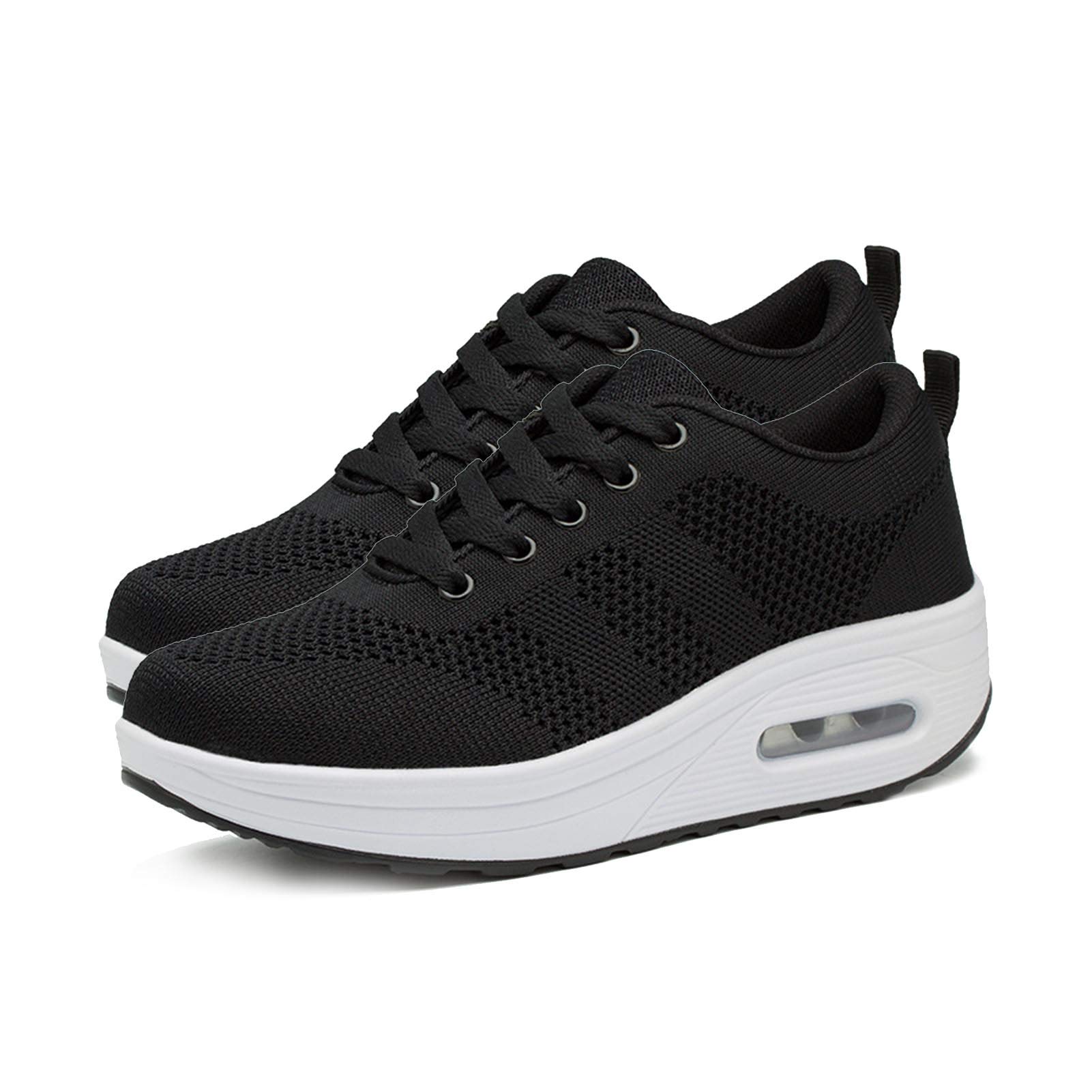 **Women's Breathable Knit Mesh Walking Shoes - Comfortable Lace-Up Sneakers for Autumn & Winter | Perfect for Walking, Jogging & Casual Wear**