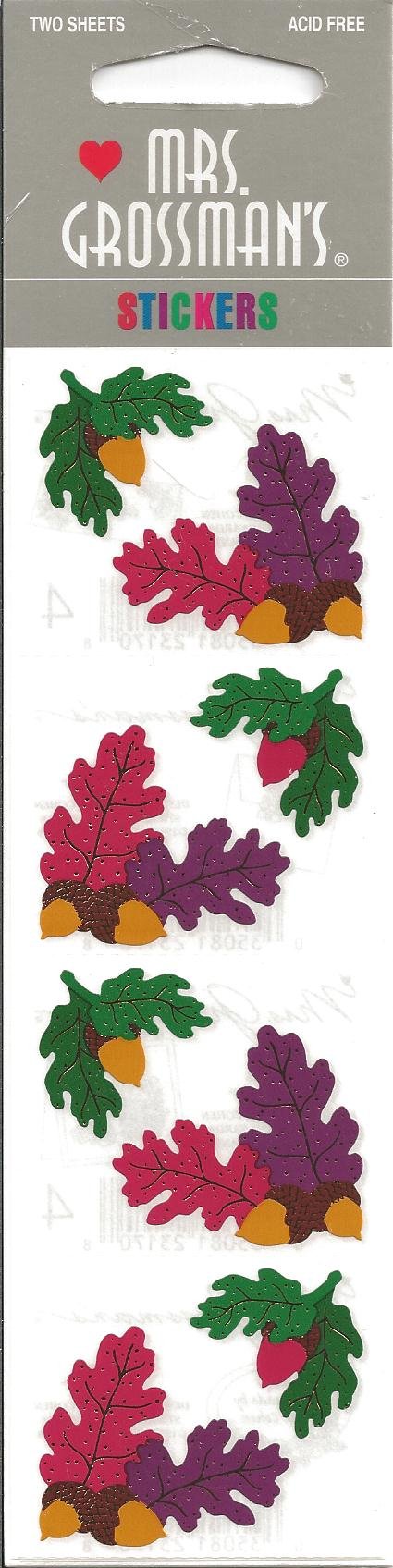 Fall Leaves and Acorns Foil Accent Scrapbook Stickers - 174764 - Perfect for Autumn Scrapbooking, DIY Cards, and Photo Albums Decoration
