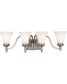 Trans Globe Lighting 2314 BN Brushed Nickel 4-Light Bathroom Wall Sconce - Perfect for Vanity, Powder Room, and Bathroom Lighting