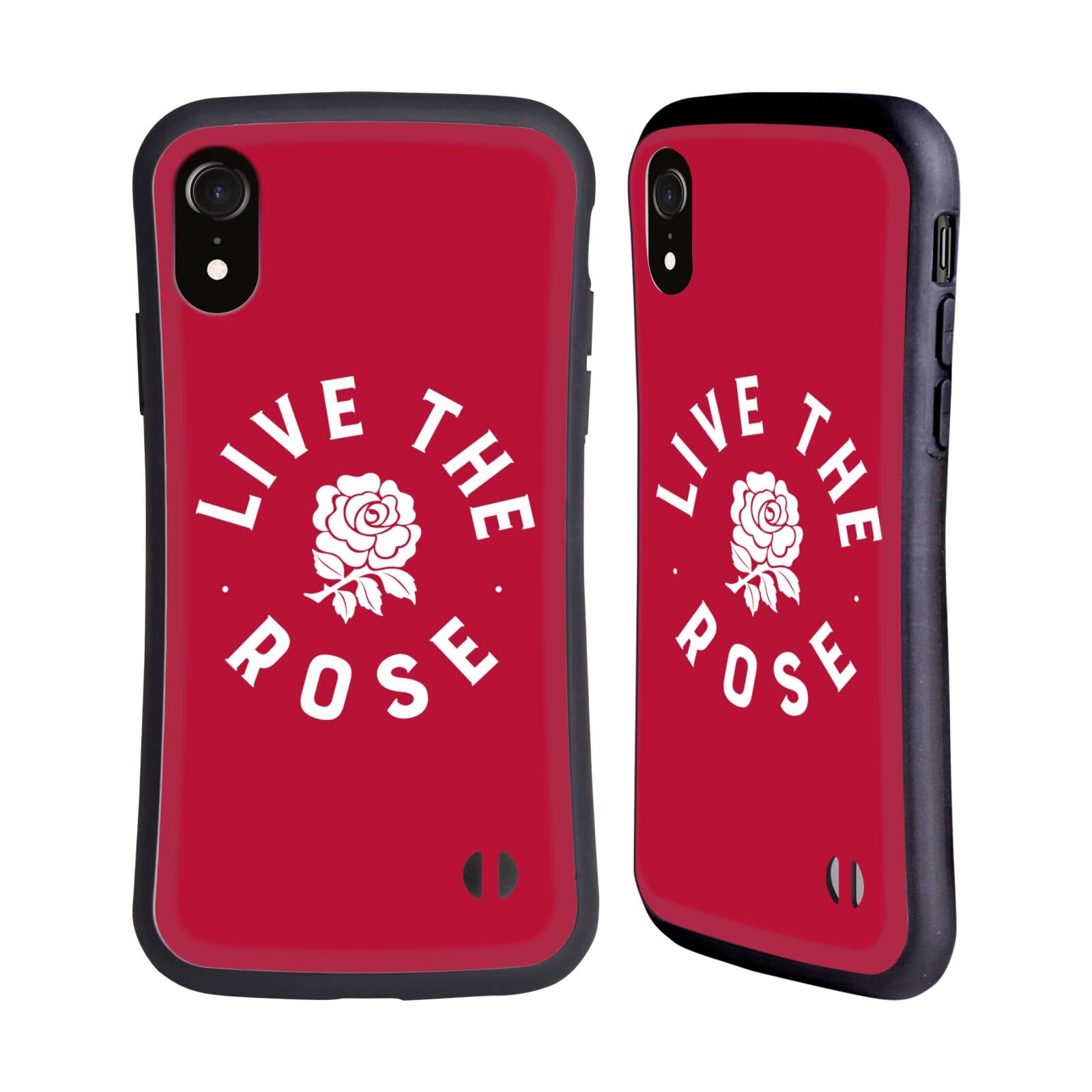 Officially Licensed England Rugby Union iPhone XR Case - Live The Rose 2016/17 Hybrid Protective Cover | Durable Design for Rugby Fans, Sports Enthusiasts & Everyday Use