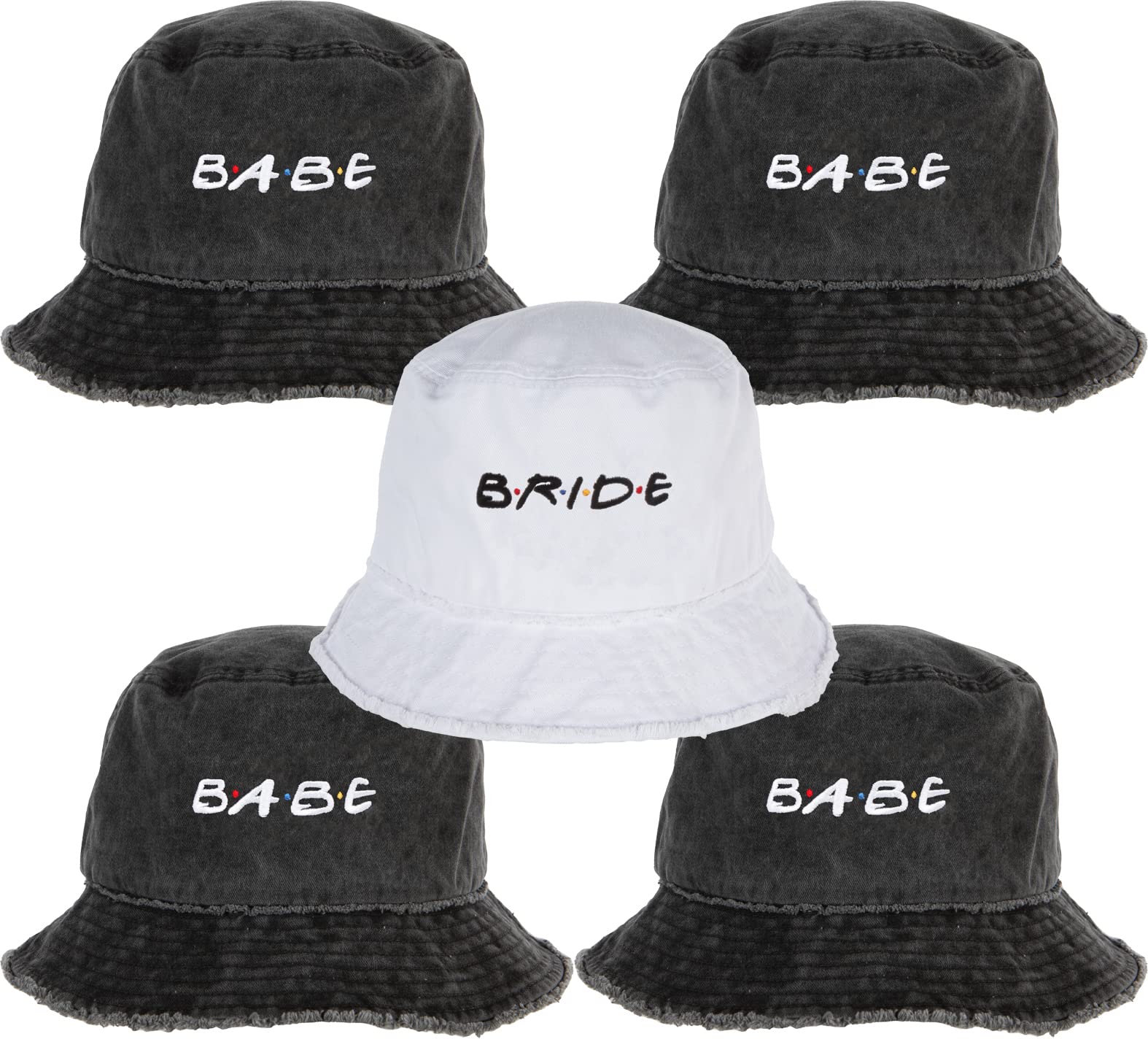 Stylish Embroidered Bucket Hat for Women - Bridal Party, Bachelorette, Honeymoon & Summer Sun Protection - Fashionable Boonie Cap for Beach, Travel & Outdoor Activities