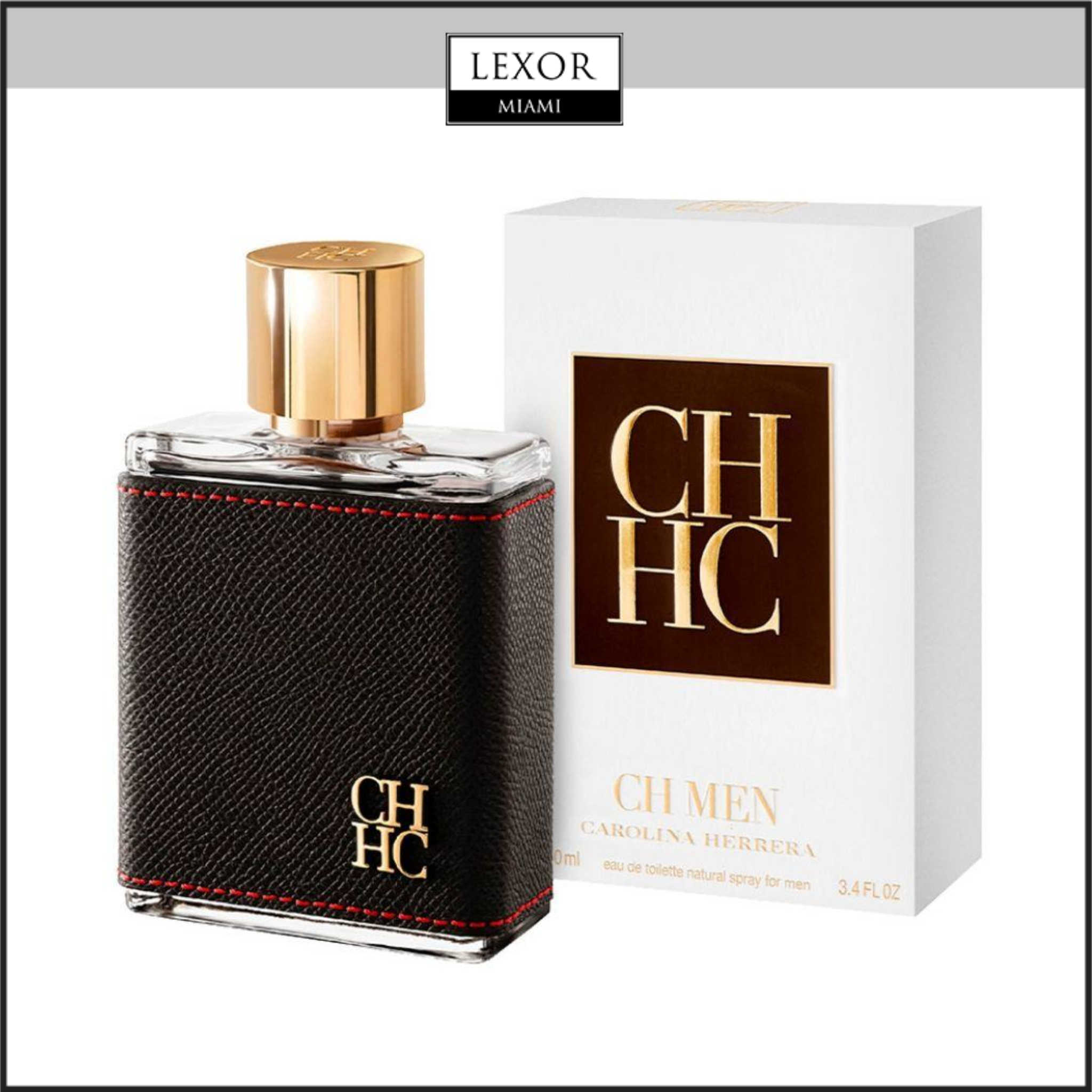 Carolina Herrera CH 3.4 EDT Men's Perfume - Fresh & Masculine Cologne for Daily Wear, Date Night & Special Occasions
