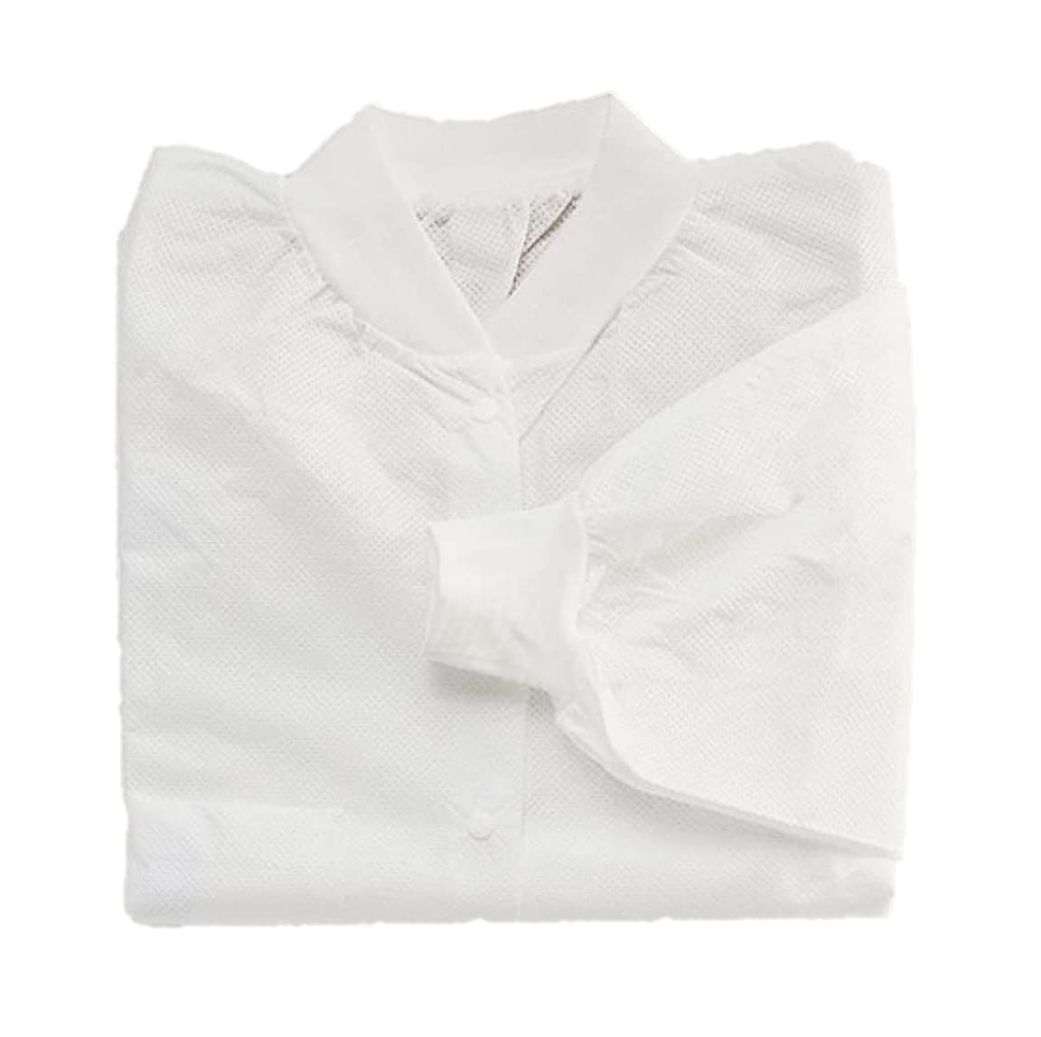 Dealmed Disposable SMS Lab Coat - White Pocketless Medical Coat for Doctors, Nurses & Lab Technicians | Perfect for Hospitals, Clinics & Research Labs