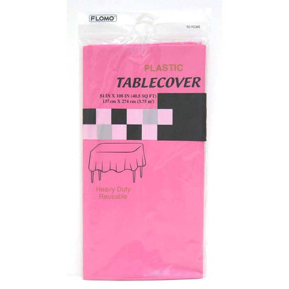 Hot Pink Rectangular Table Cover - Waterproof & Wrinkle-Resistant - Perfect for Parties, Weddings, and Outdoor Events