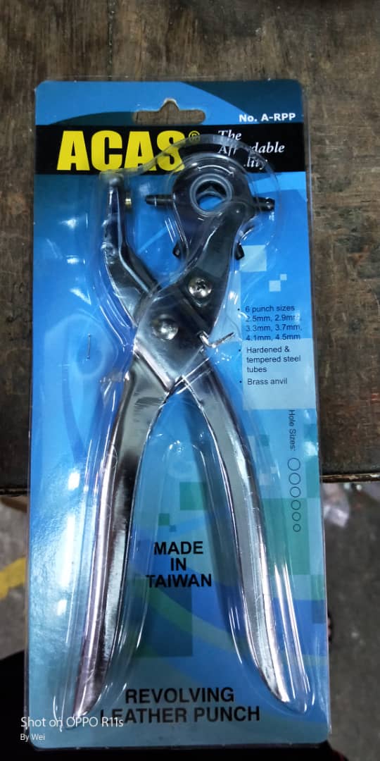 ACAS Leather Punch Set - 2.5mm & 4.5mm Hole Punch Tool for Leather Crafting | HP ACAS Model | Perfect for DIY Leather Projects, Belt Making, and Shoe Repair
