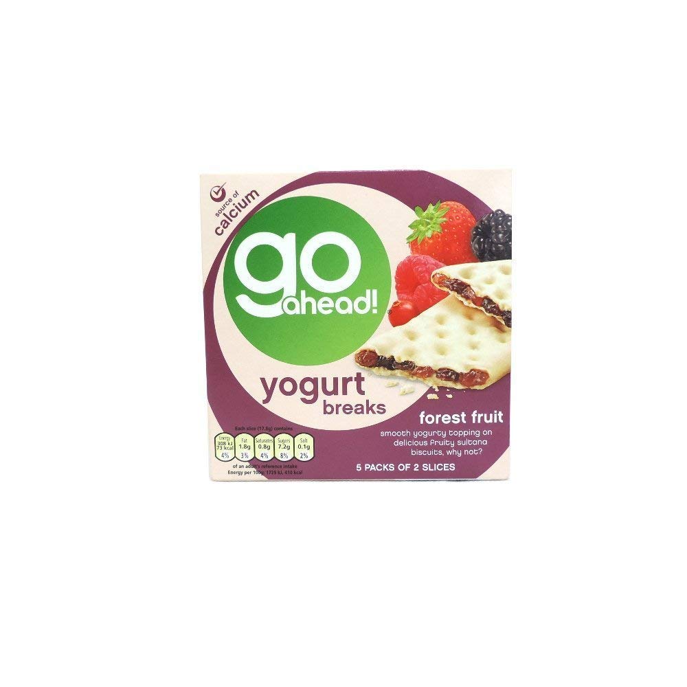 Go Ahead Yoghurt Breaks Forest Fruit - Pack of 5 | Healthy Snack Bars with Real Fruit | Perfect for Lunchboxes, Hiking & On-the-Go Snacking