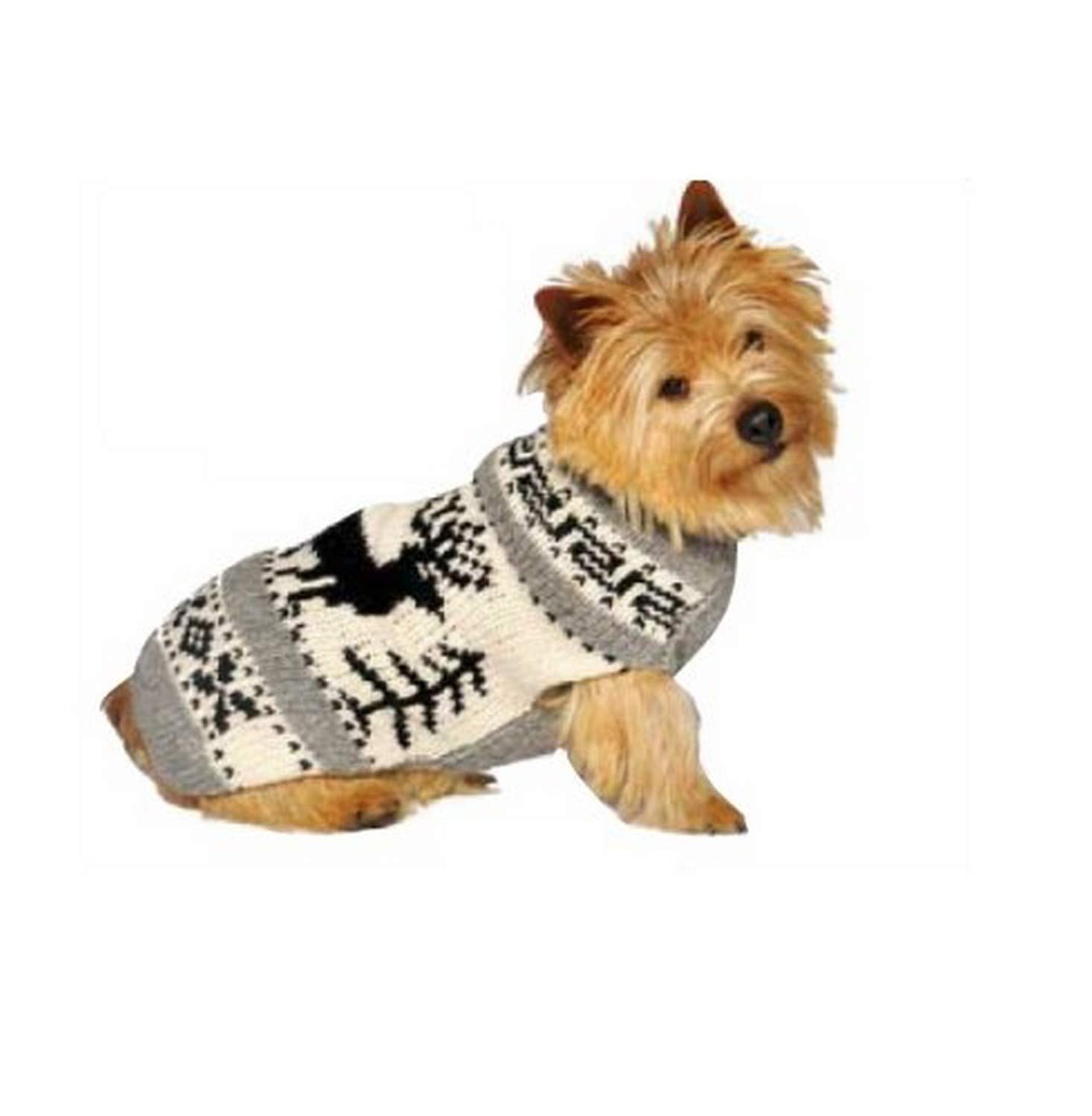 Chilly Dog Reindeer Shawl Dog Sweater for Large Dogs - Cozy Winter Pet Apparel for Christmas Outfits & Cold Weather Walks