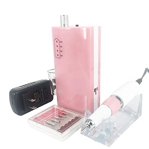 UZMEI Rechargeable Cordless Nail Drill - Professional Electric Nail File Machine for Manicure & Pedicure | Portable Acrylic Nail Care Tool for Home & Salon Use