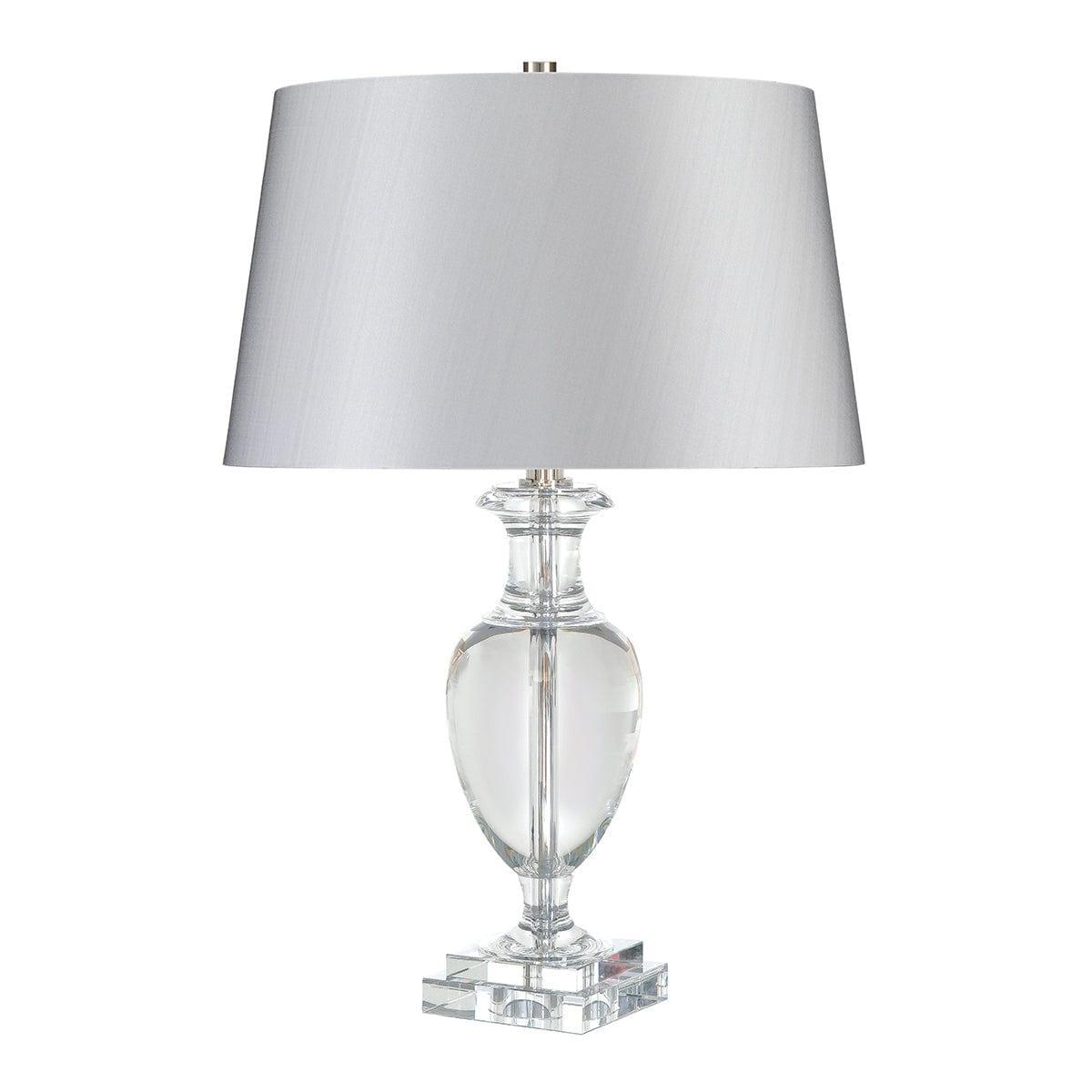Antonia 1 Light Clear Glass Table Lamp by Elstead Lighting - Modern Bedside & Living Room Decor