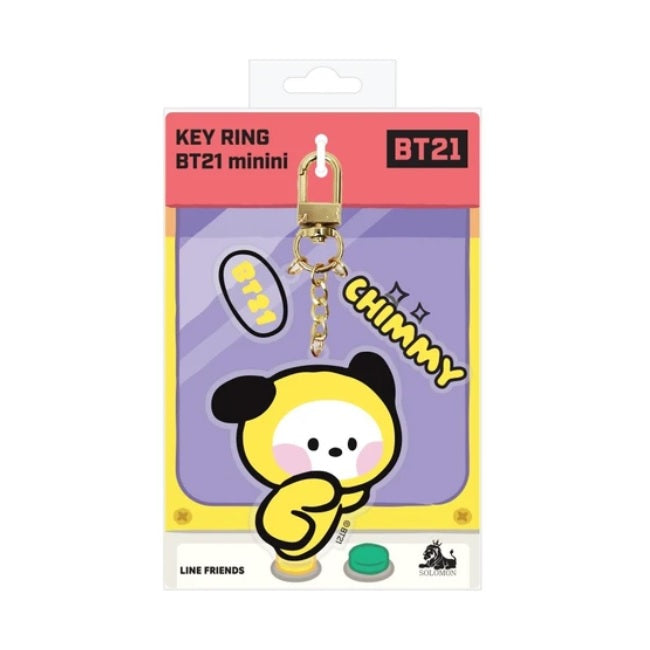 BT21 Chimmy Acrylic Keychain - Cute Korean Character Key Ring for Bags & Backpacks - Perfect for K-Pop Fans & BTS Merch Collectors
