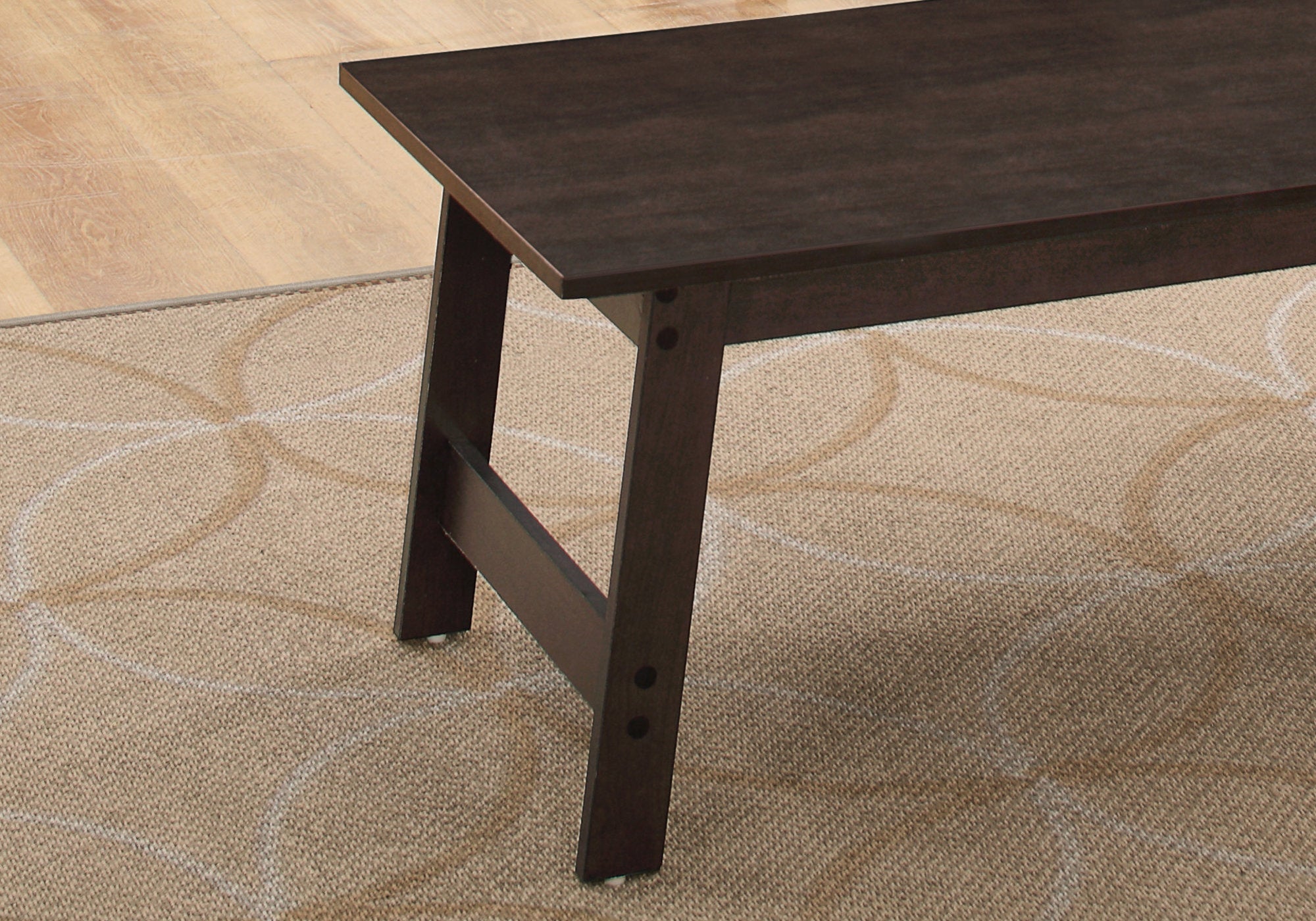 3-Piece Coffee Table Set - Modern Cappuccino Finish Living Room Furniture for Home Decor & Small Spaces