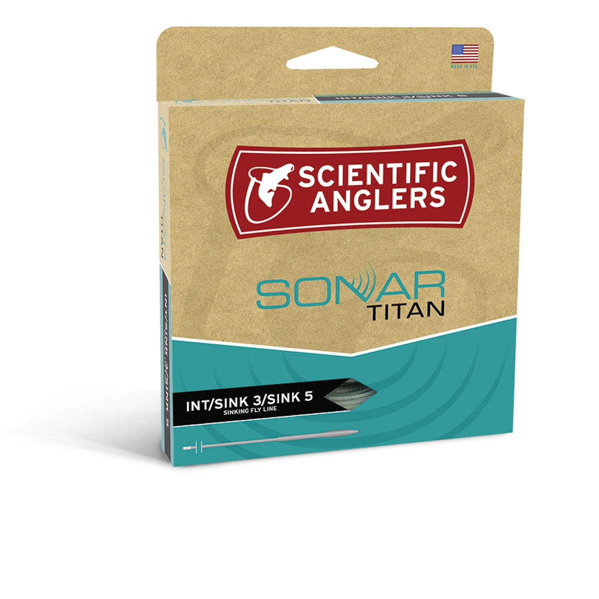Scientific Anglers Sonar Titan Taper Intermediate/Sink 3/Sink 5 Fly Fishing Line - Pale Green/Olive/Charcoal Textured WF-11-S | Perfect for Saltwater & Freshwater Fly Fishing, Streams & Lakes