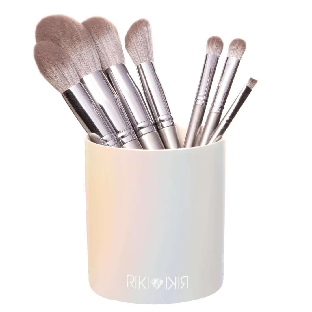 RIKI Professional Makeup Brush Holder - Organizer for Cosmetic Brushes, Pencils & Beauty Tools | Perfect for Vanity, Travel & Salon Use