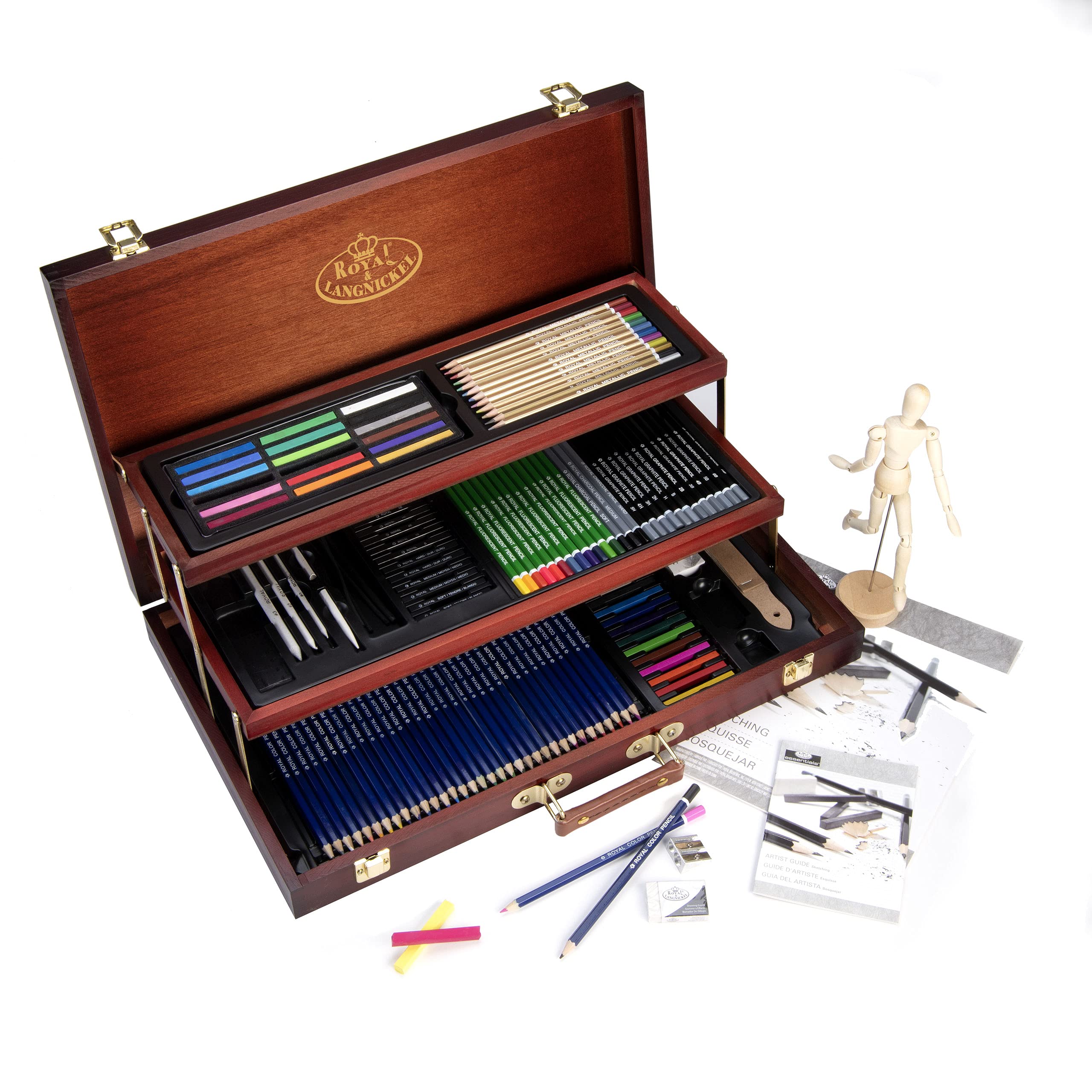 Royal & Langnickel Premier 134-Piece Deluxe Sketching and Drawing Art Set - Professional Artist Supplies for Beginners & Adults - Perfect for Studio, Classroom & Outdoor Sketching