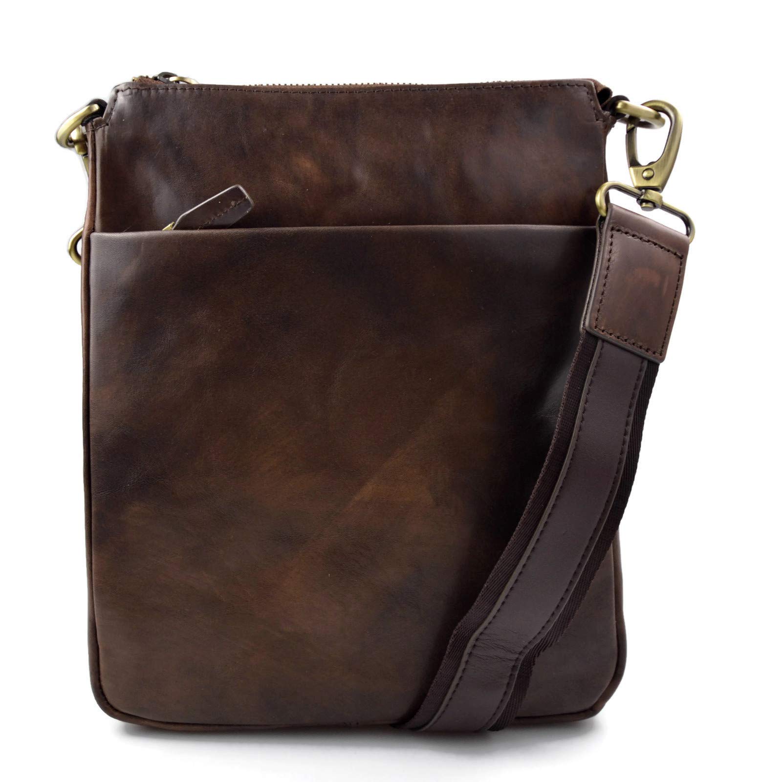 Genuine Leather Shoulder Bag for Men & Women - Stylish Messenger Sling Satchel Crossbody Postman Hobo Bag in Red | Perfect for Work, Travel & Daily Commute