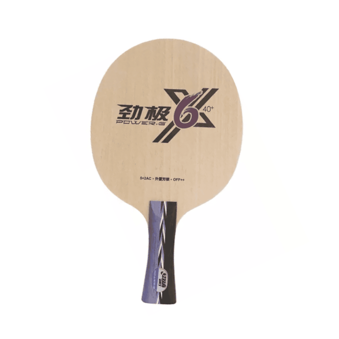 DHS Power G 6X Table Tennis Blade - Professional Shakehand FL Handle for Competitive Play | Perfect for Tournament & Training Sessions