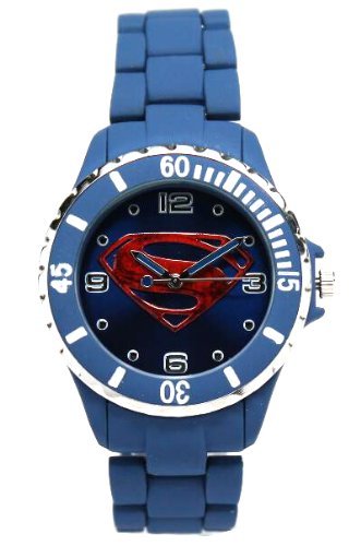 Superman Man of Steel Watch Blue (MOS8005) - Premium DC Comics Collectible Watch for Men - Perfect for Superhero Fans, Cosplay & Everyday Wear