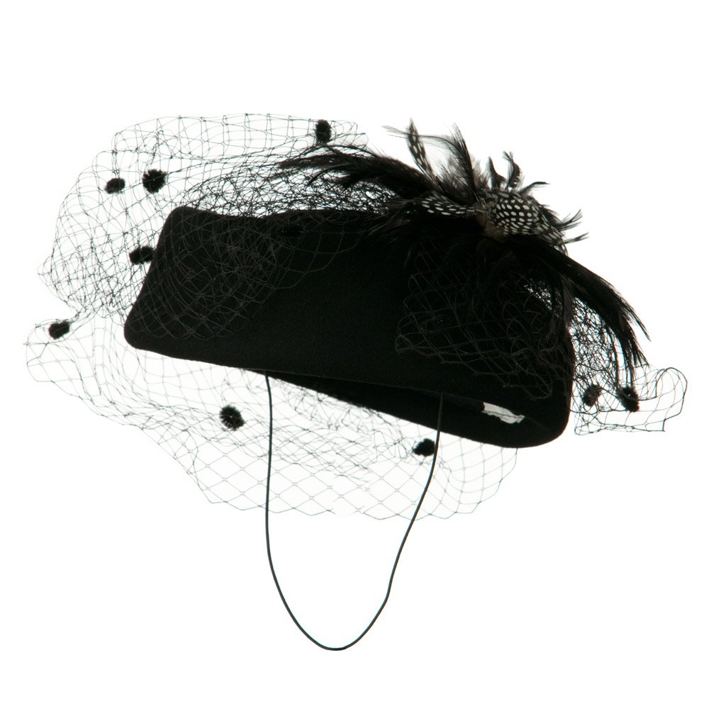 Felt Pill Box Fascinator - Elegant Hat Accessory for Weddings & Parties