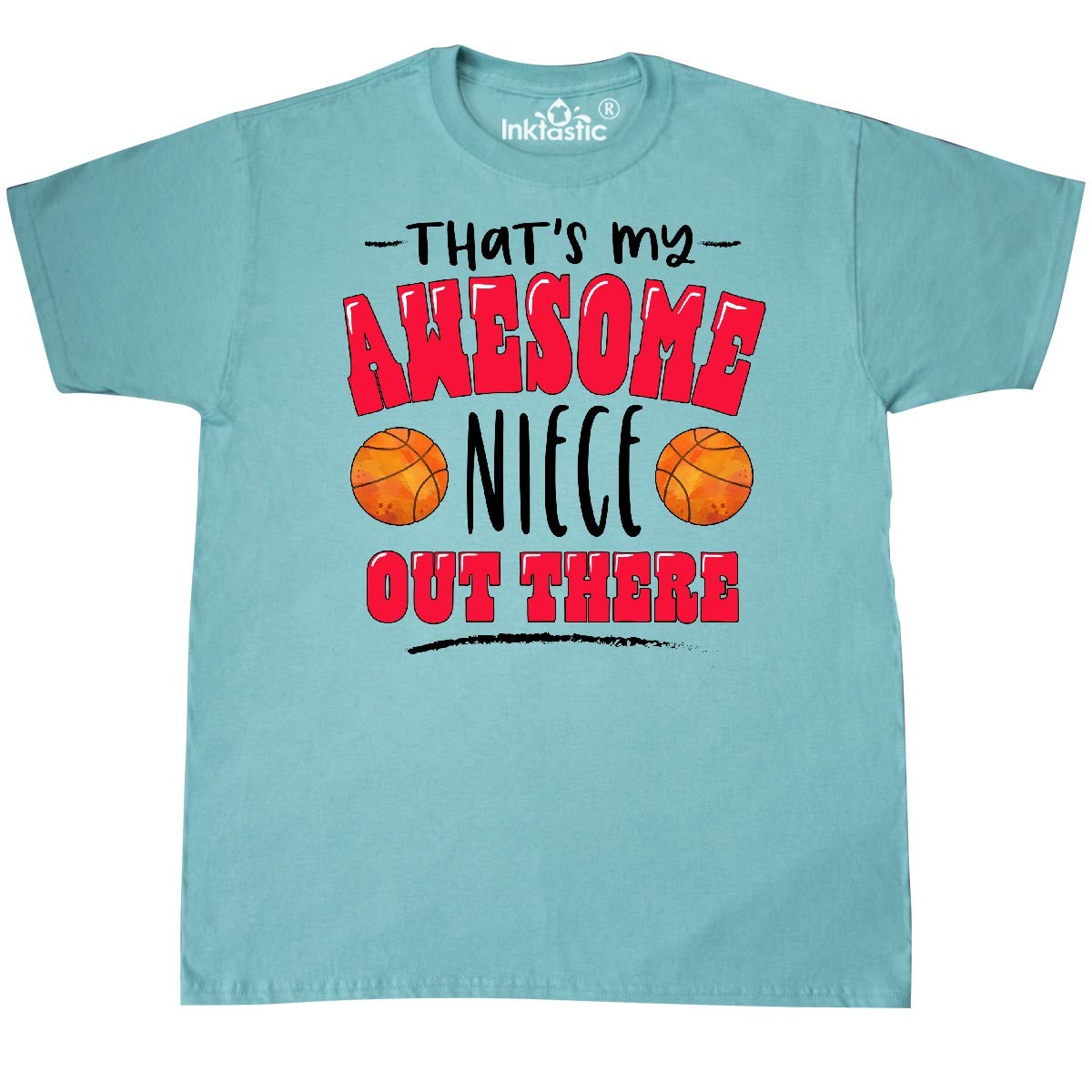 Inktastic 'That's My Awesome Niece' Basketball Lover T-Shirt - Perfect Gift for Niece Who Loves Basketball & Sports