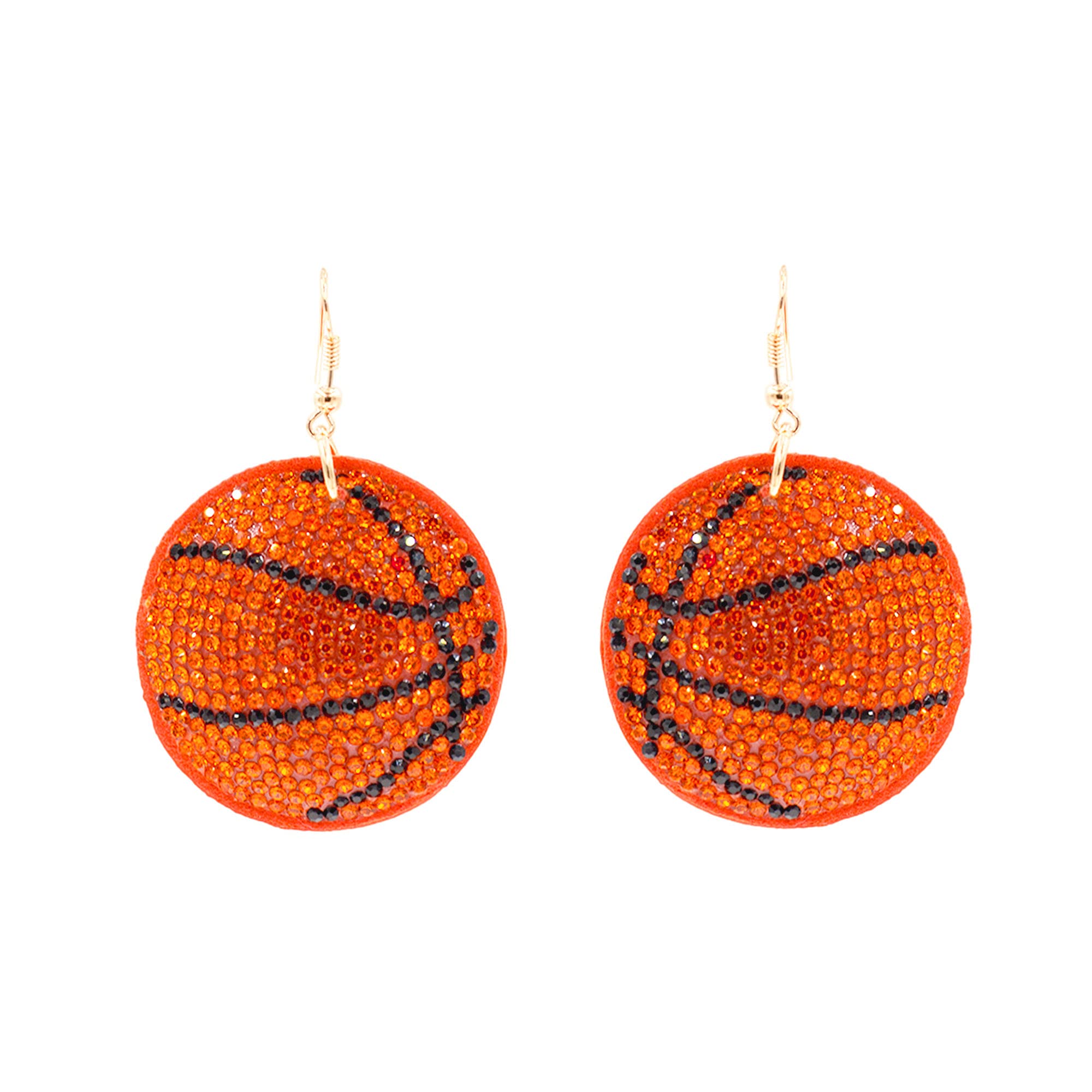 Sparkling Rhinestone Sports Earrings for Women - Football, Baseball, Basketball, Soccer, Volleyball, Softball Team Fan Jewelry - Cute Athletic Design Gift Set with Box - Perfect for Game Day, Sports Events & Fan Apparel Accessories