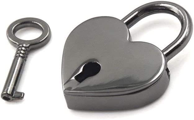 Personalized Silver Heart Love Lock - Engravable Mini Padlock with Key for Wedding, Valentine's Day & Anniversary Gifts - Perfect for Jewelry Boxes, Memory Chests & Romantic Keepsakes
