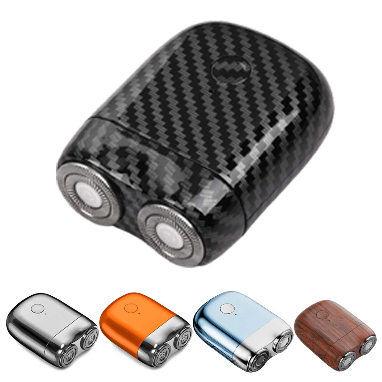 Portable USB Rechargeable Men's Electric Shaver - Wet/Dry Dual Head Waterproof Razor for Smooth Shaving - Compact Travel Shaver for Home, Office & Gym Use - Silent Operation & Easy Cleaning