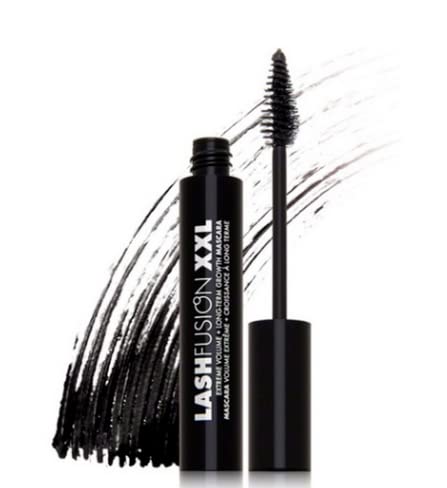 Lash Fusion XXL Dramatically Volumizing Waterproof Mascara - Extreme Black 0.51oz for Long-Lasting Volume & Definition | Perfect for Weddings, Night Out & Special Occasions