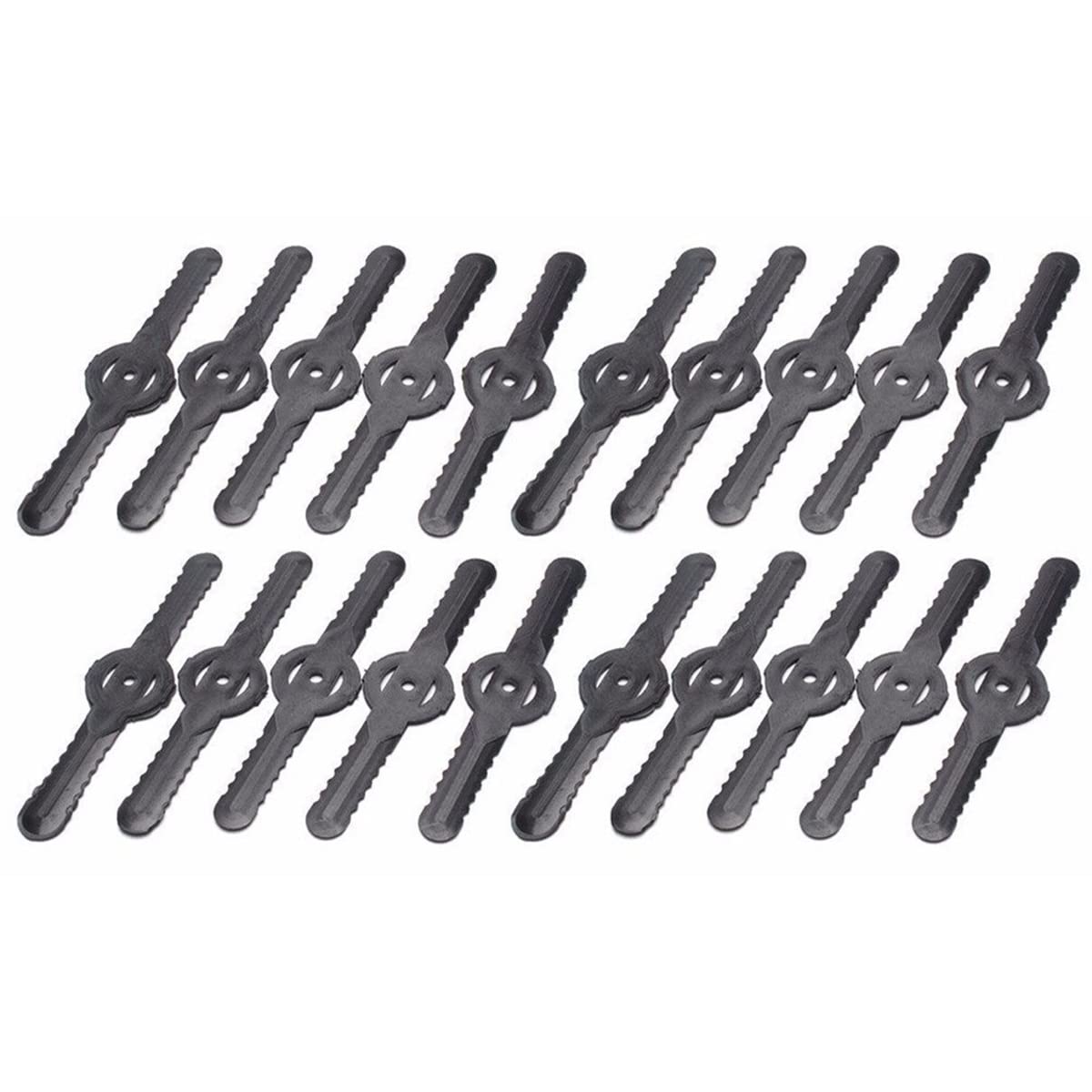 20pcs Plastic Grass Trimmer Blades for Electric & Cordless Lawn Mowers - Replacement Cutter Blades for Outdoor Power Tools - Perfect for Lawn Care, Garden Maintenance & Landscaping