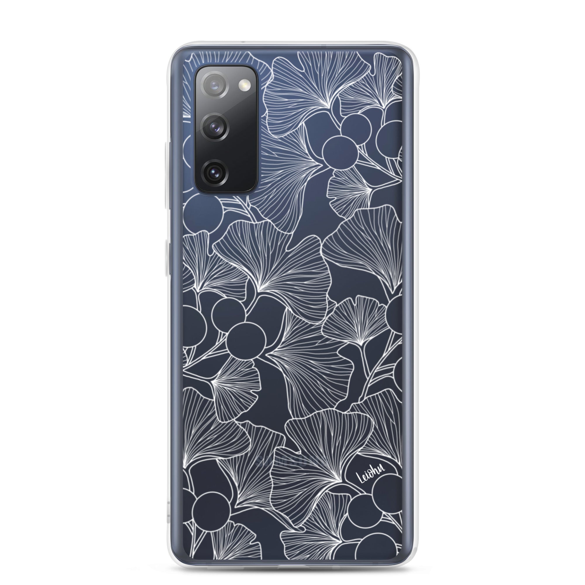 Premium Gingko Clear Case for Samsung Galaxy - Slim Protective Phone Cover for Everyday Use, Travel & Work