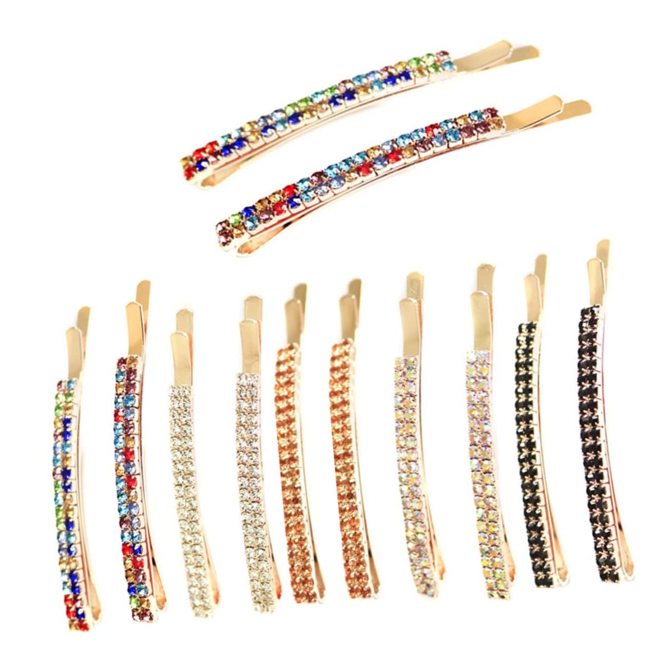 FOMIYES 10pcs Rhinestone Hair Clips for Women - Crystal Hair Barrettes, Fashion Hair Accessories & Hair Charms - Perfect for Weddings, Parties & Daily Styling