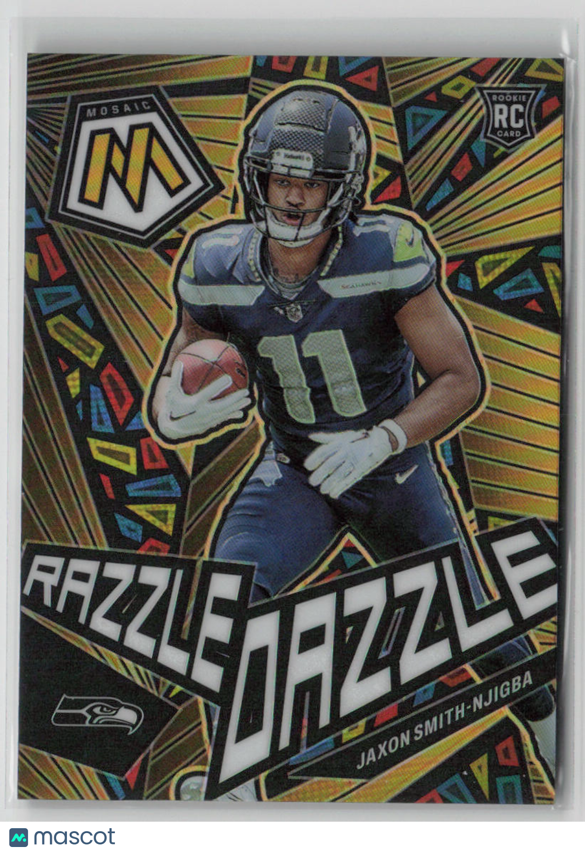 2023 Panini Mosaic Razzle Dazzle Jaxon Smith-Njigba Rookie Card #RD 27 - Football Trading Card for Collectors & Fantasy Sports Fans