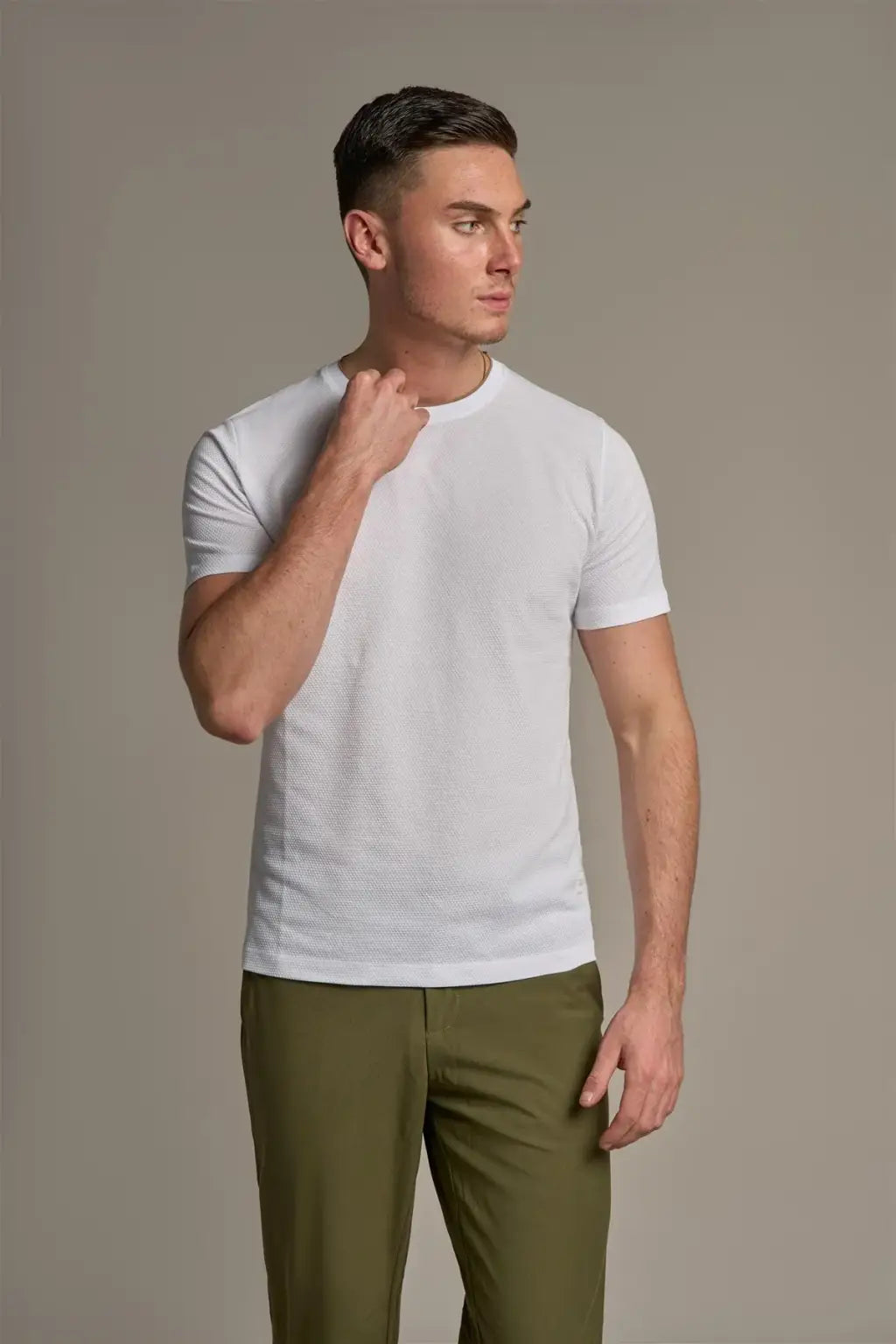 Cavani Men's Byron White T-Shirt - Classic Cotton Crewneck Tee for Casual Wear & Everyday Outfits | Perfect for Work, Gym, and Weekend Style