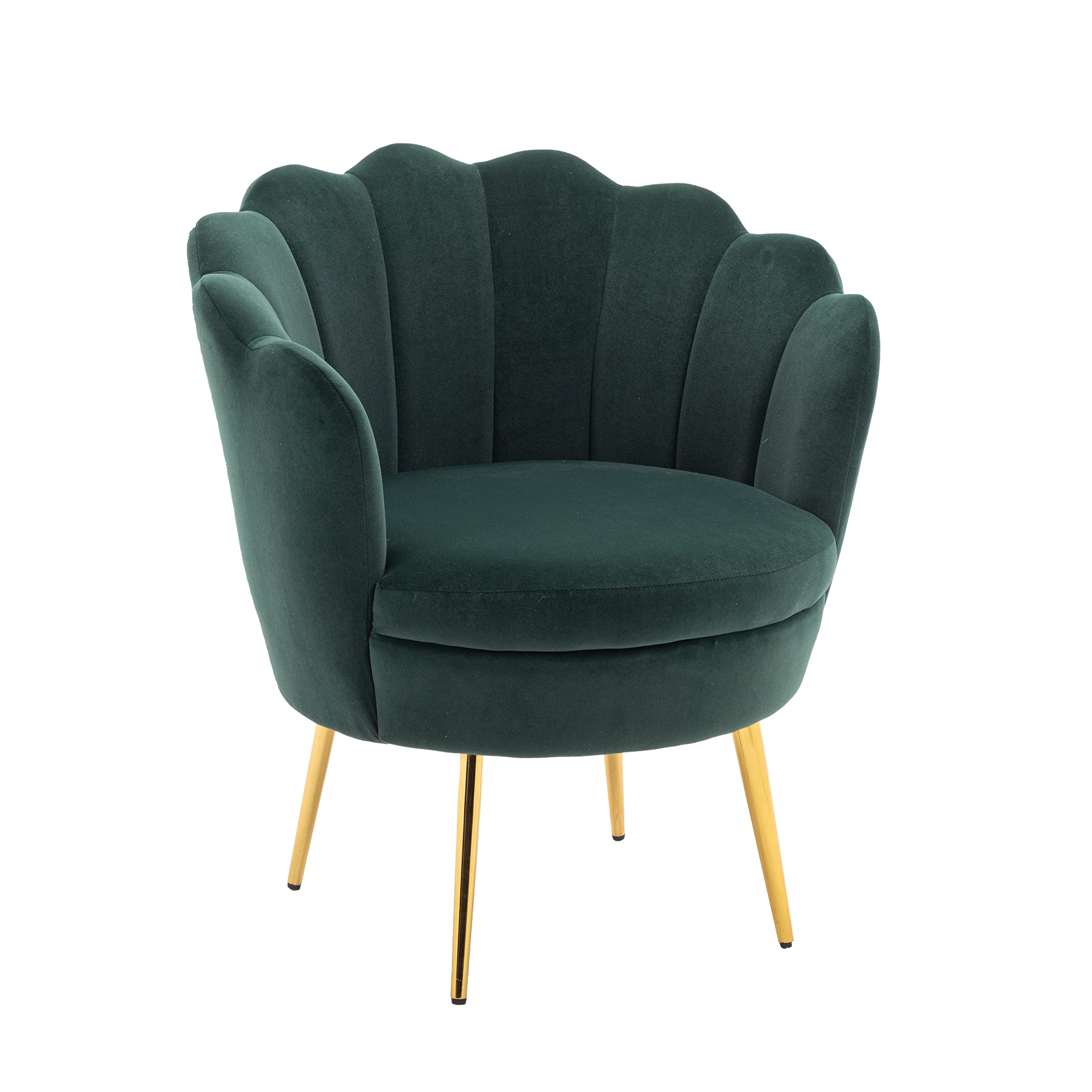 Hegmentine Modern Velvet Accent Chair - Dark Green Home Office Desk Chair, Task Vanity Makeup Chair for Living Room & Bedroom - Perfect for Small Spaces, Reading Nooks & Dressing Areas