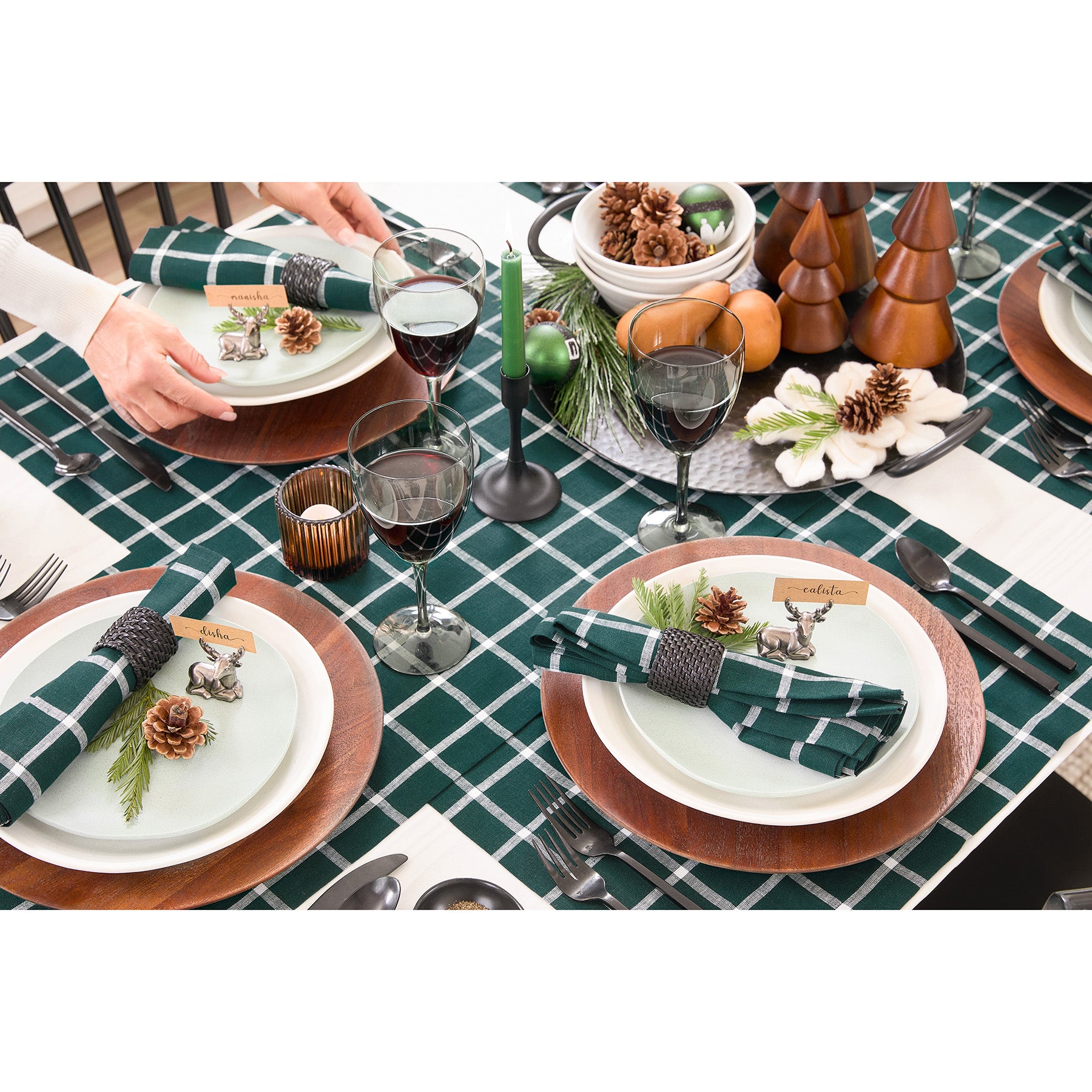 Stylish Windowpane Placemats Set of 4 - Modern Clear Vinyl Table Mats for Dining, Kitchen, and Party Decor - Perfect for Home, Restaurant, and Outdoor Use