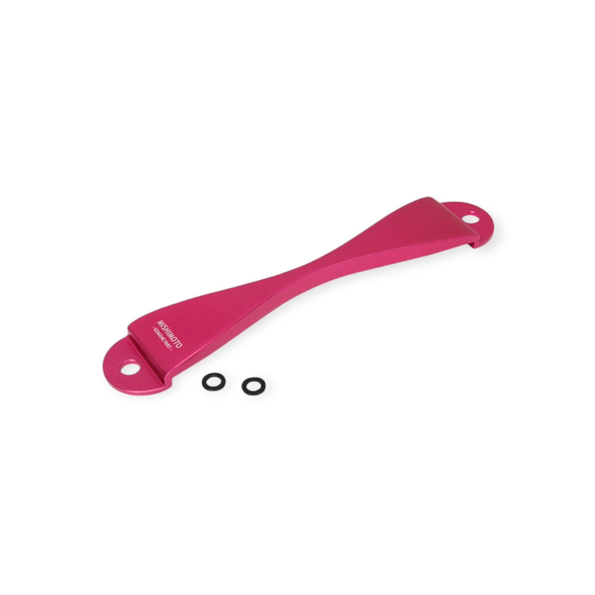 Mishimoto CNC Battery Tie Down for Subaru BRZ / Scion FR-S / Toyota 86 - Pink - Secure Your Battery for Racing & Performance Driving