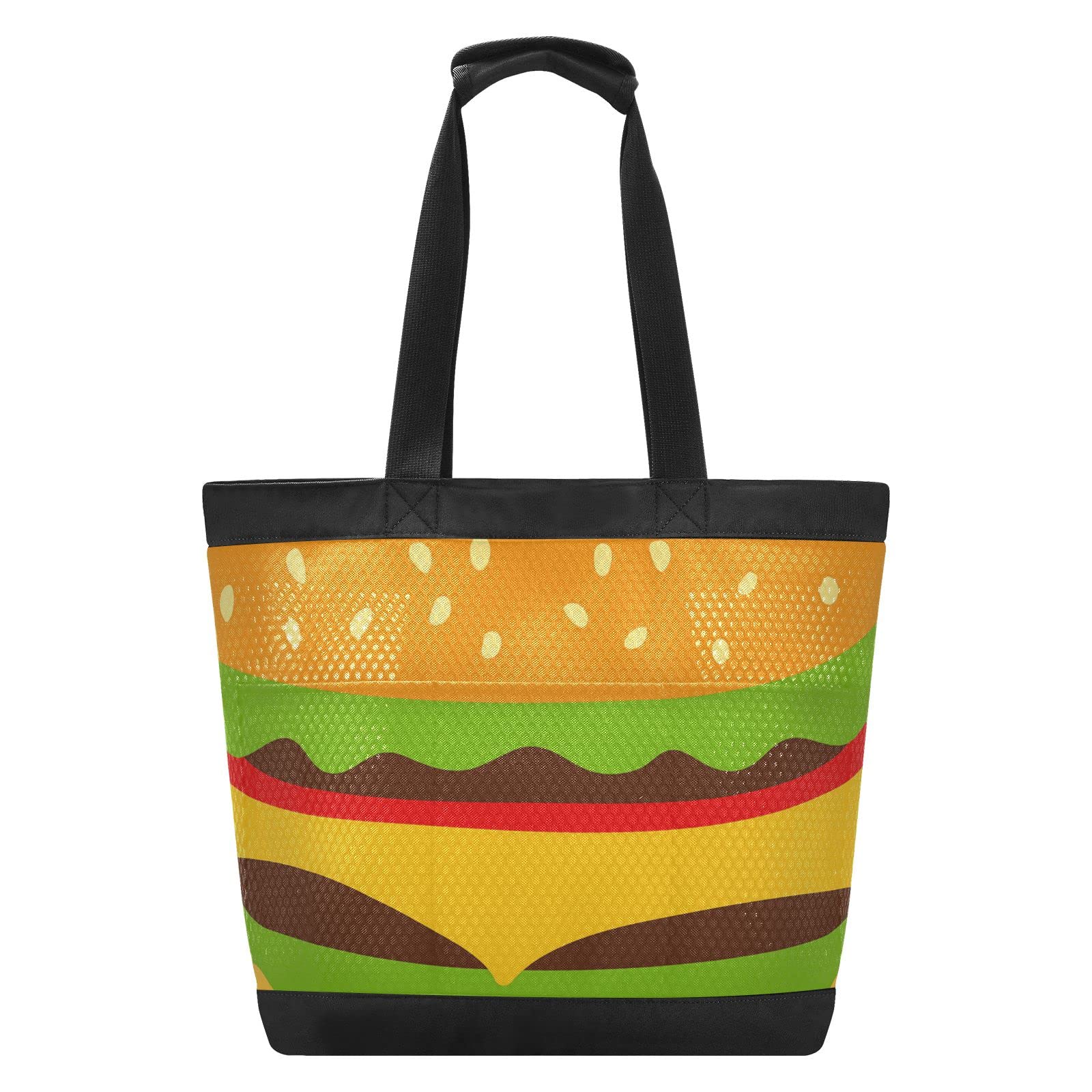 Zippered Nylon Beach Tote Bag - Women's Large Reusable Shopping Bag for Travel & Outdoors