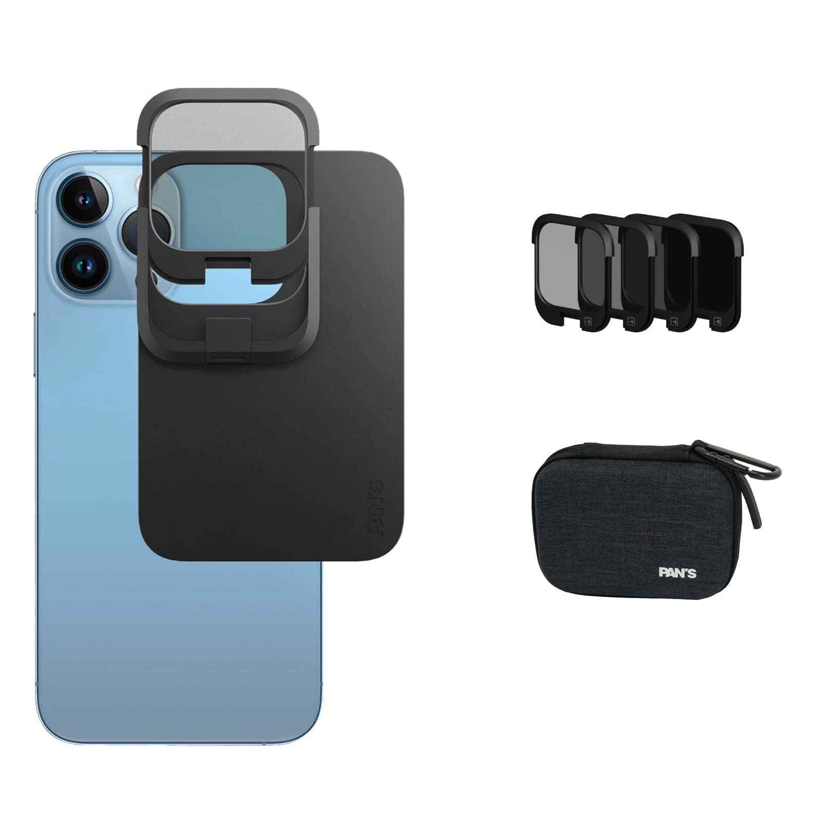 Pan's Scheme Snap Filter Magnetic Phone Lens Filter Kit - Compatible with iPhone 14 Pro, Includes Magnetic Base, ND Filters & Carry Case (ND Bundle) - Perfect for Photography, Vlogging & Outdoor Adventures
