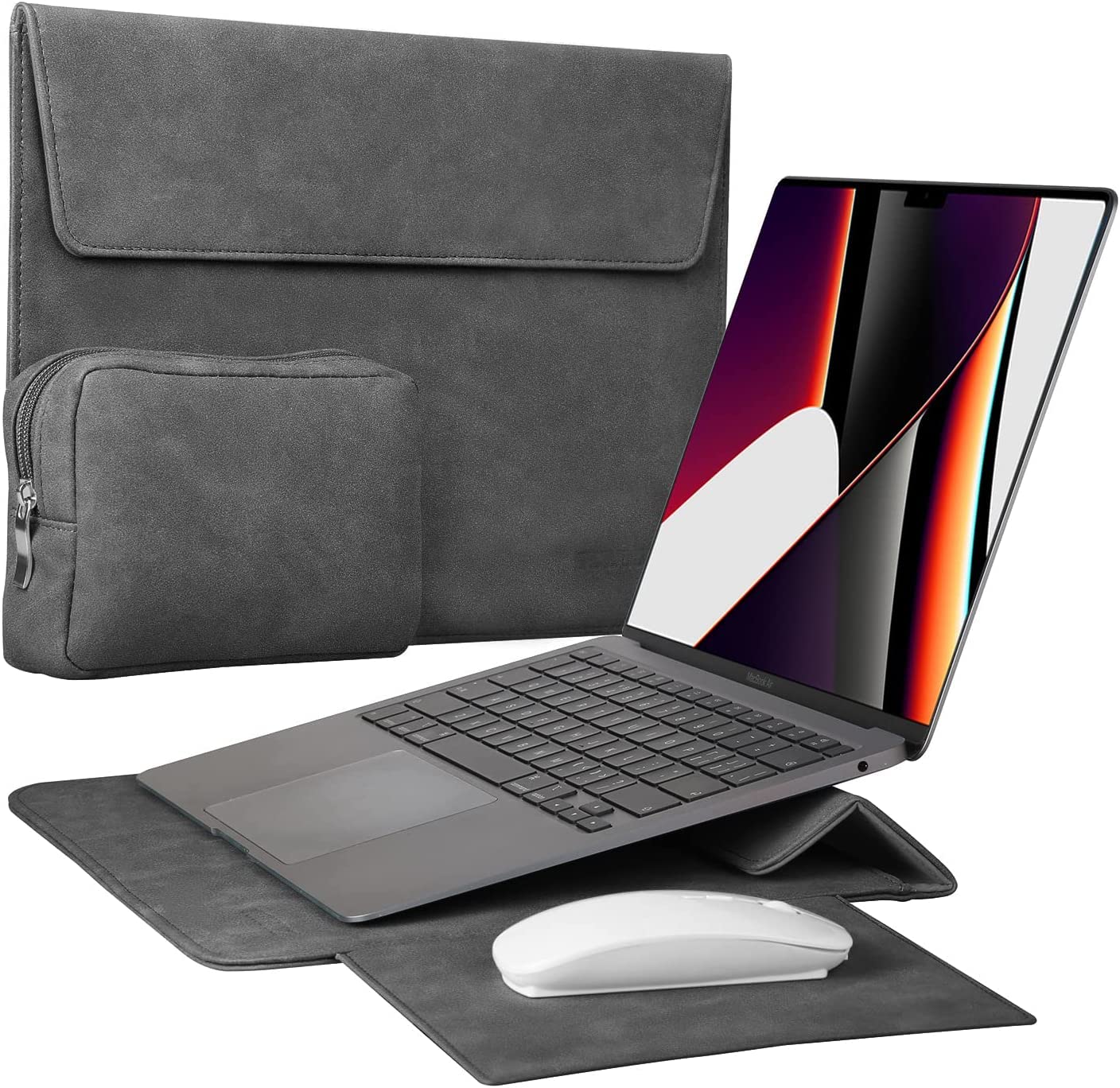 Premium 13-13.6 Inch Laptop Sleeve for MacBook Air M2 (2022) & MacBook Pro - Waterproof Lightweight 3-in-1 Case with Mouse Pad | Perfect for Travel, Office & School Use | Compatible with A2681 & Other 13-13.3 Inch Models
