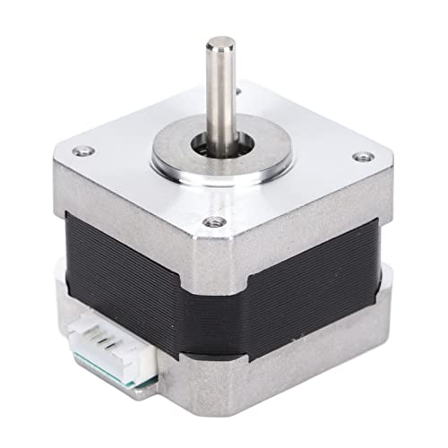 Low Noise Stepper Motor for 3D Printers - High Efficiency Heat Dissipation & Stable Performance - Compatible with CR-10, Ender-3 (Silver) - Perfect for DIY 3D Printing Projects and Maker Workshops