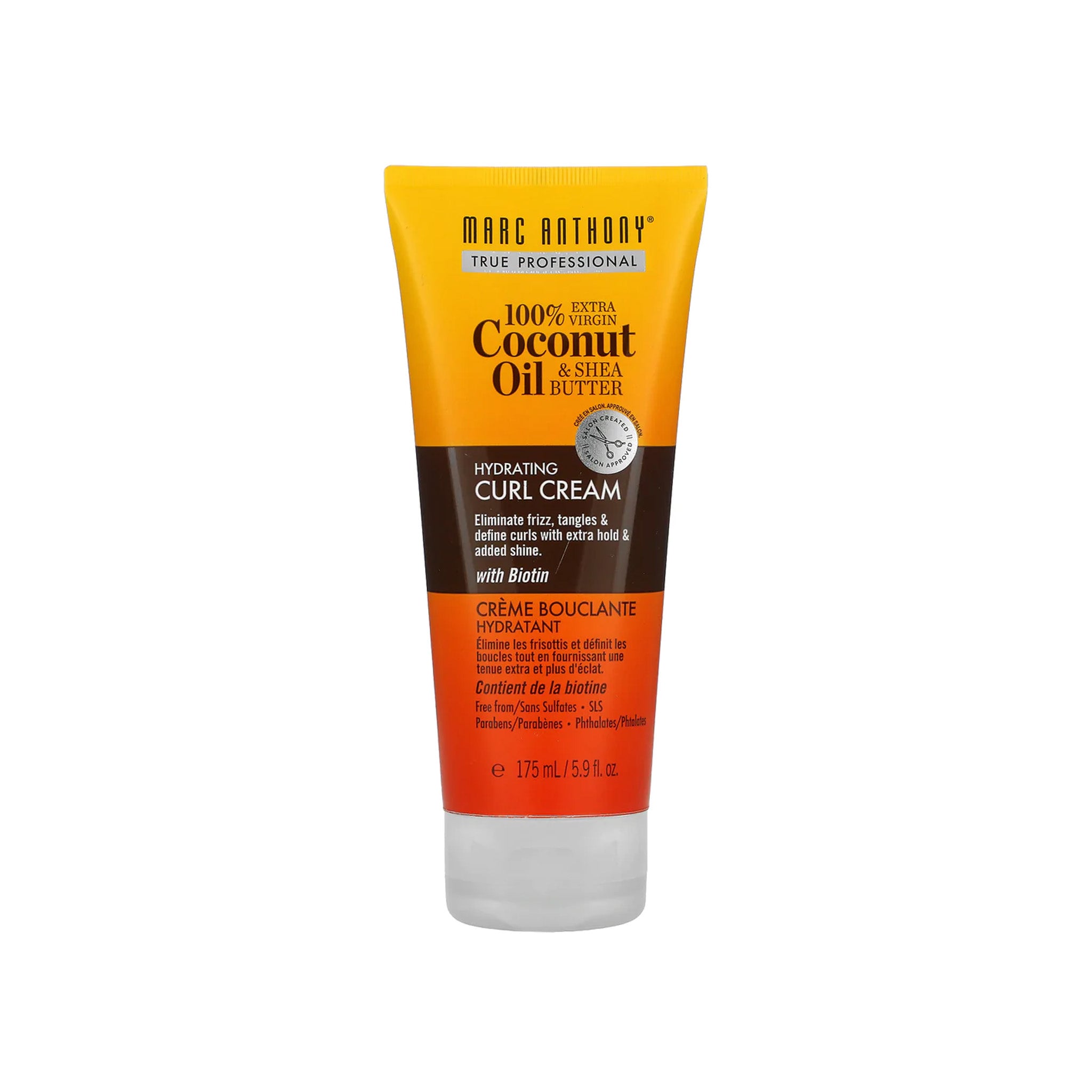 Marc Anthony Coconut Oil & Shea Butter Curl Defining Cream 5.9 Oz for Frizz Control & Hydration - Perfect for Natural Curly, Wavy & Coily Hair Styling