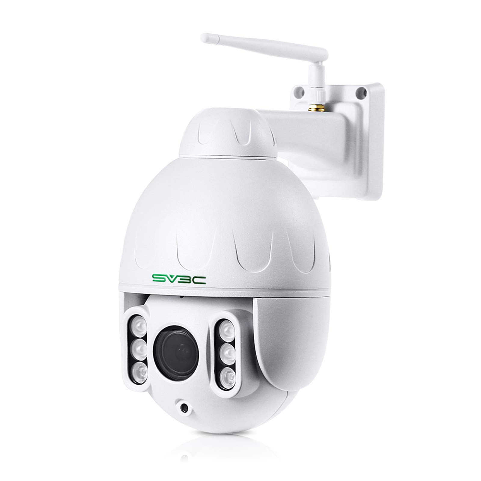 SV3C 5MP PTZ WiFi Wireless Outdoor Security Camera - 360° Rotating Super HD IP Camera with 5X Optical Zoom, 197ft Night Vision, Waterproof, Two-Way Audio, Motion Detection, ONVIF RTSP Blue Iris & SD Card Slot - Ideal for Home, Office & Business Surveillance