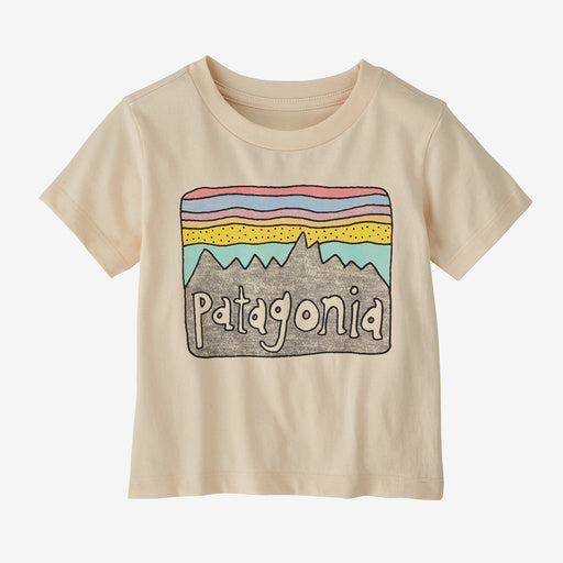 Baby Fitz Roy Skies Organic Cotton T-Shirt - Undyed Natural Color | Soft & Comfortable Infant Tee for Everyday Wear & Playtime