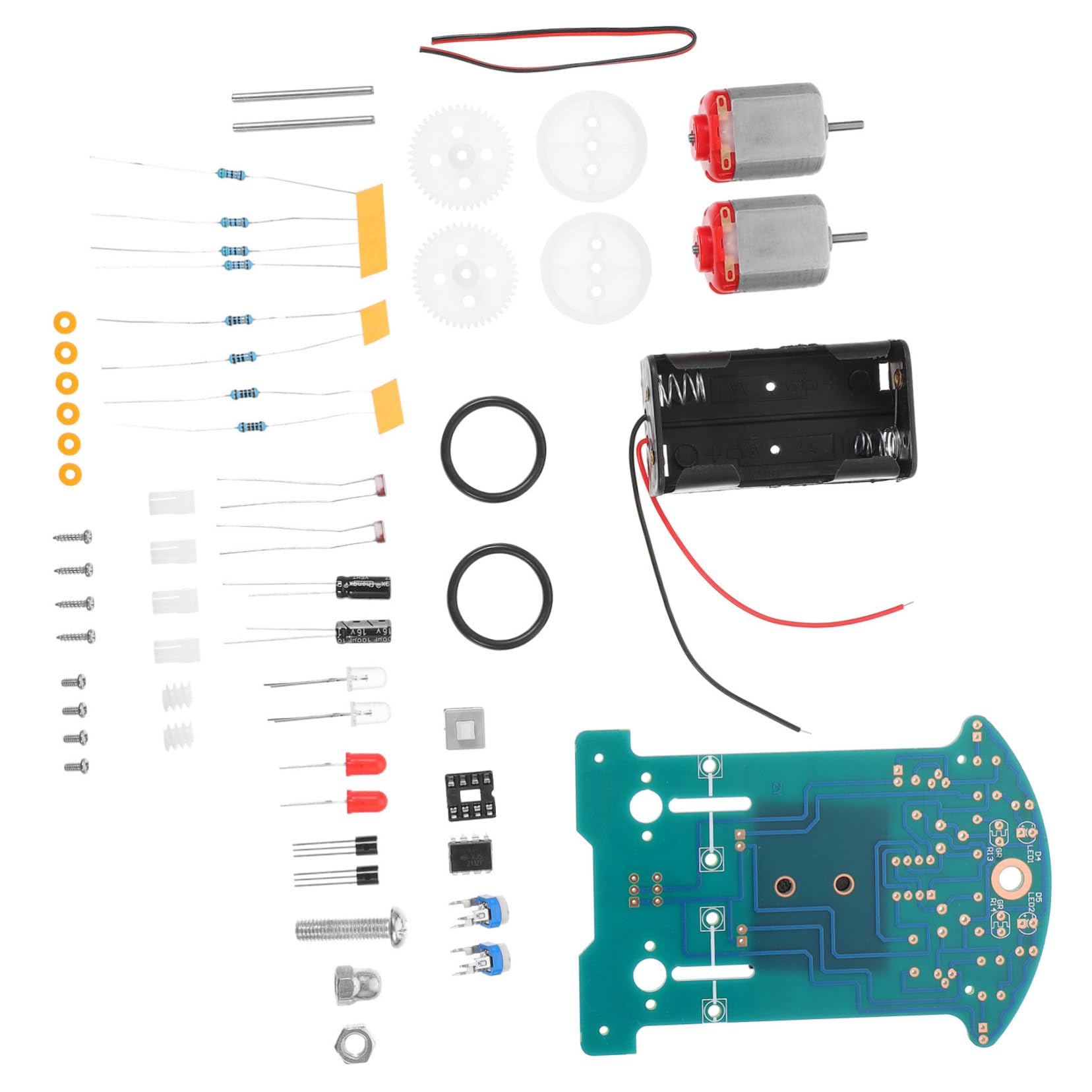 ERINGOGO Jewelry Soldering Kit - Complete Set for DIY Electronics, Smart Car Robot Projects & Teaching Experiments - Perfect for STEM Learning, Hobbyists & Small Production with Photoresistance Components (Great for Schools, Makerspaces & Home Workshops)
