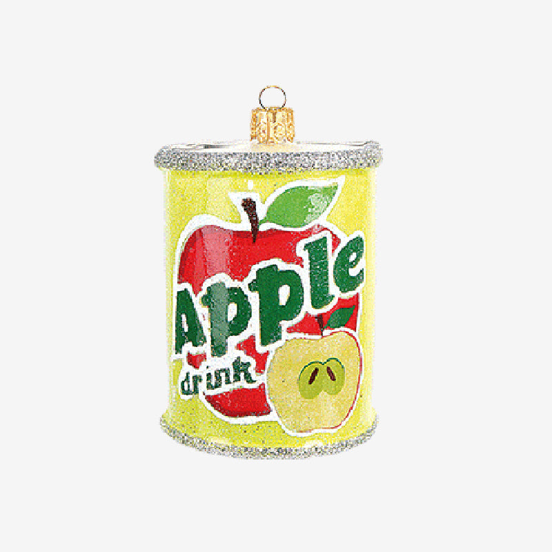 Fresh Apple Juice Can Ornament - Cute Miniature Decor for Christmas Tree, Home, Office & Party - Perfect for Holiday Gifts & DIY Crafts