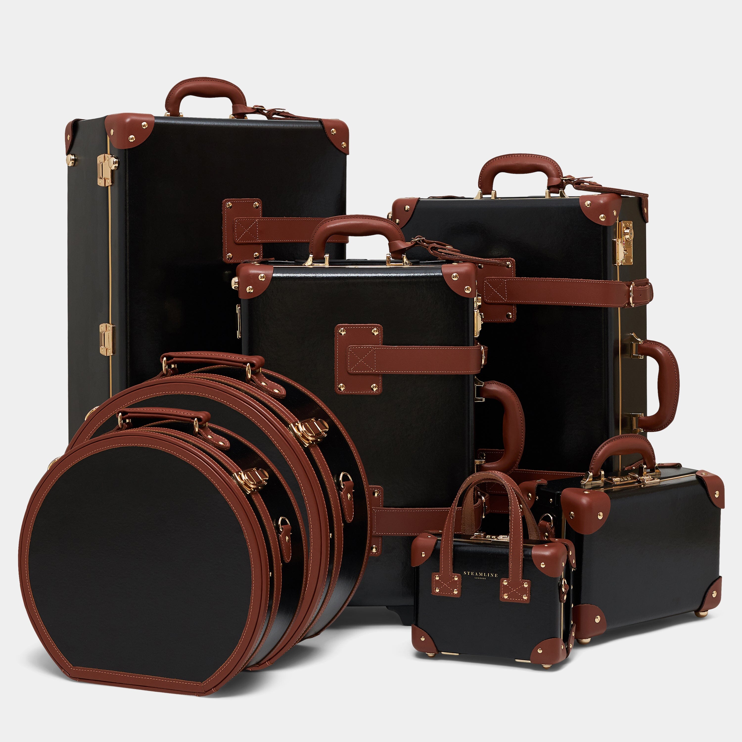 The Diplomat Black Hatbox Large - Elegant Storage for Hats, Scarves & Accessories | Perfect for Travel, Home & Office Organization